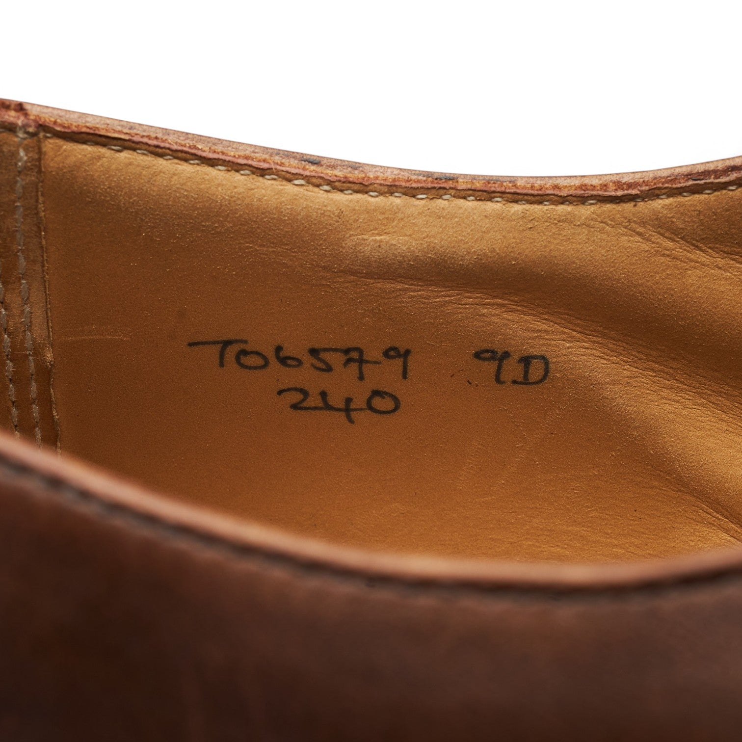 Peal & Co Oxfords cap-toe cuir marron 8 UK