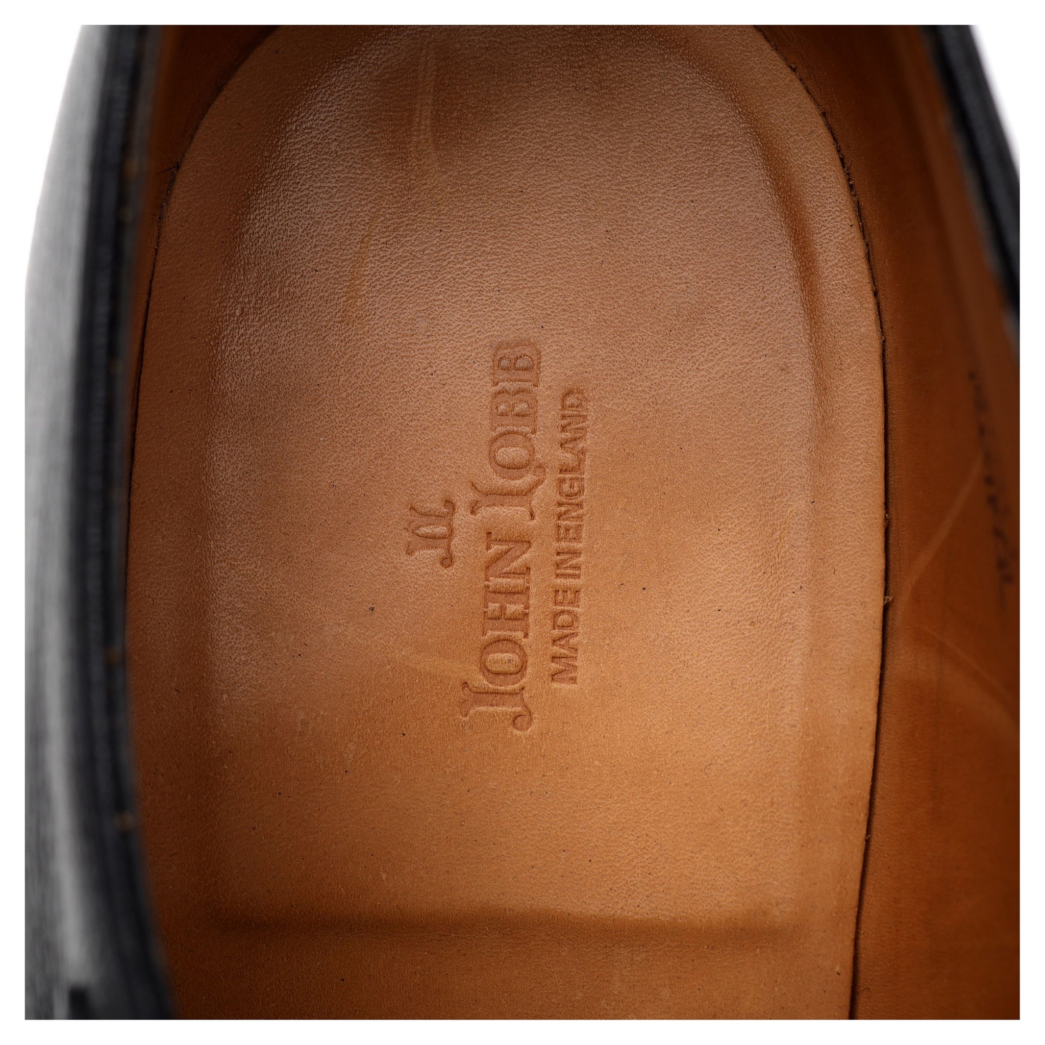 John Lobb William monk cuir noir grainé UK 7.5