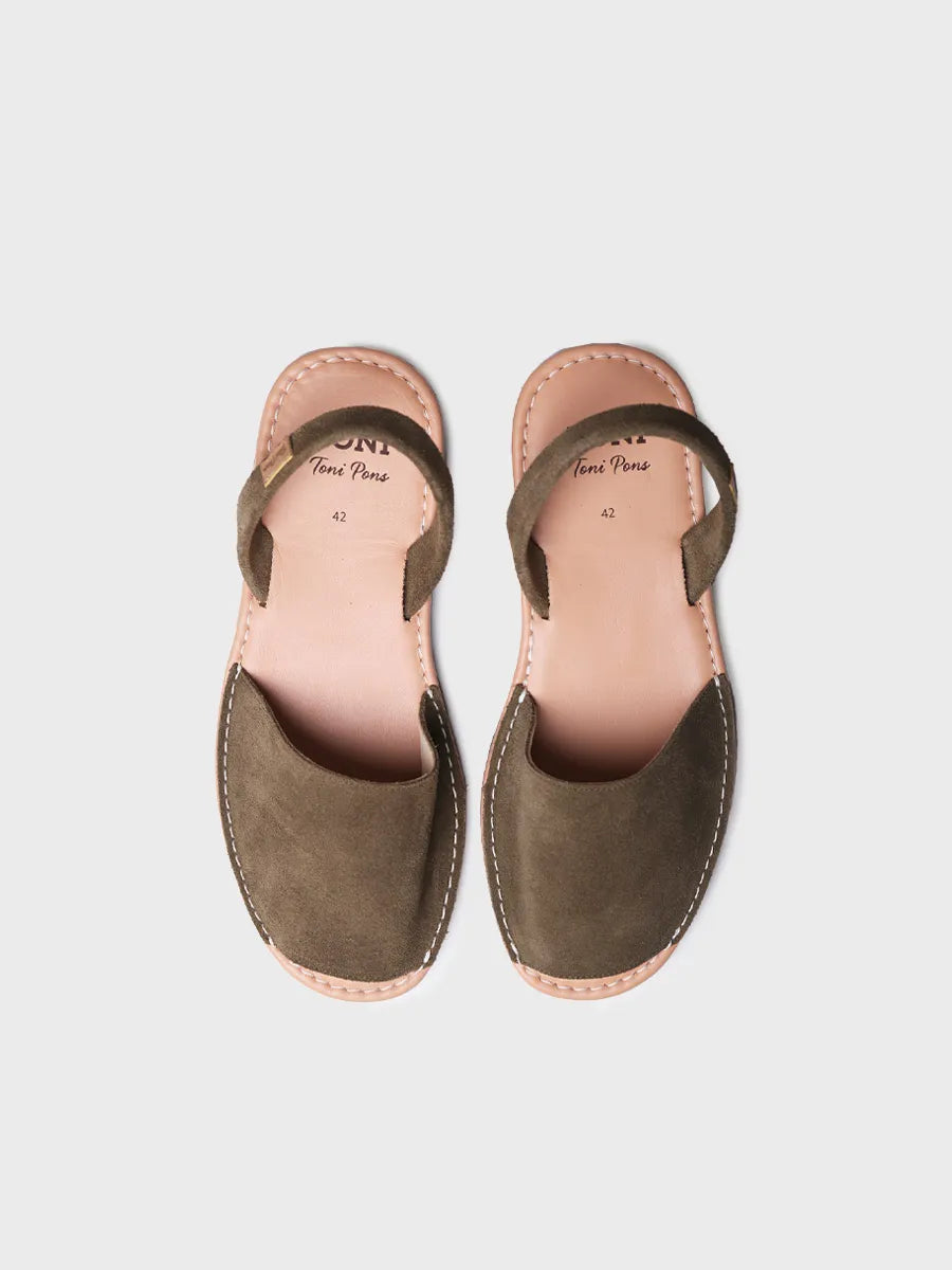 Toni Pons Grau-QT sandale homme cuir fente kaki