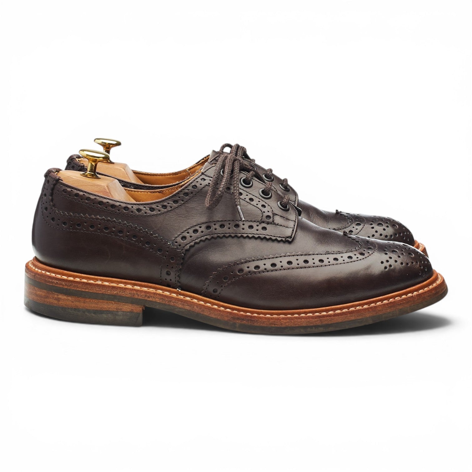 Tricker's Bourton derby cuir marron foncé pointure 42