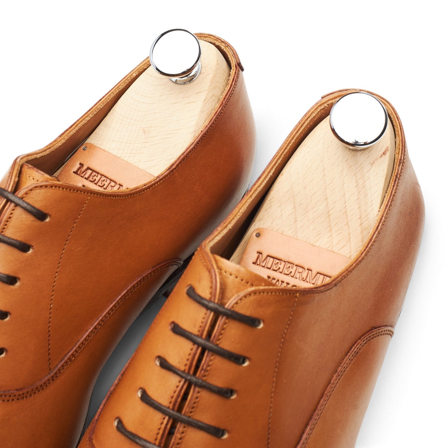Meermin 101534 richelieu cuir marron clair UK 8