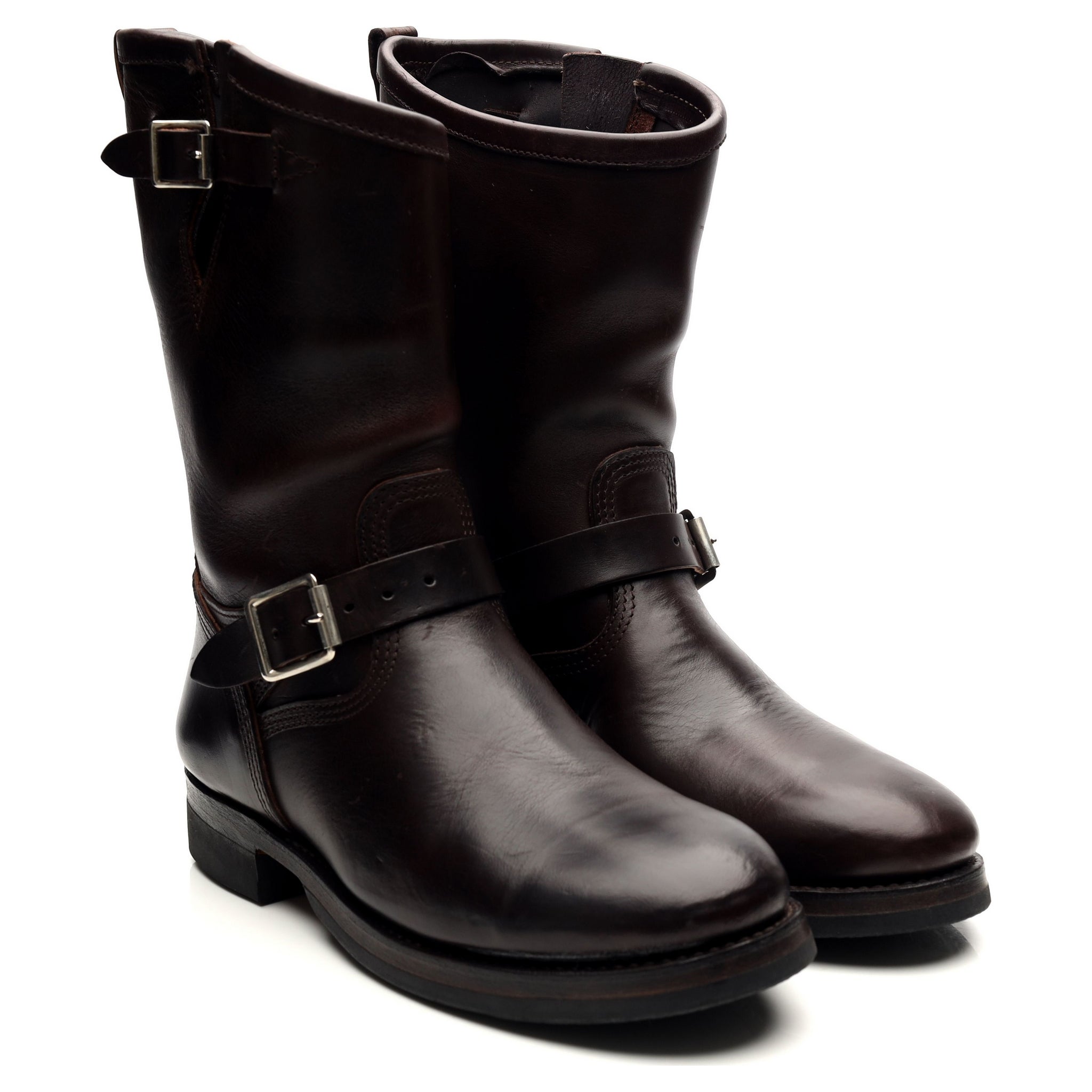 Makers bottes engineer cuir marron foncé 7 UK