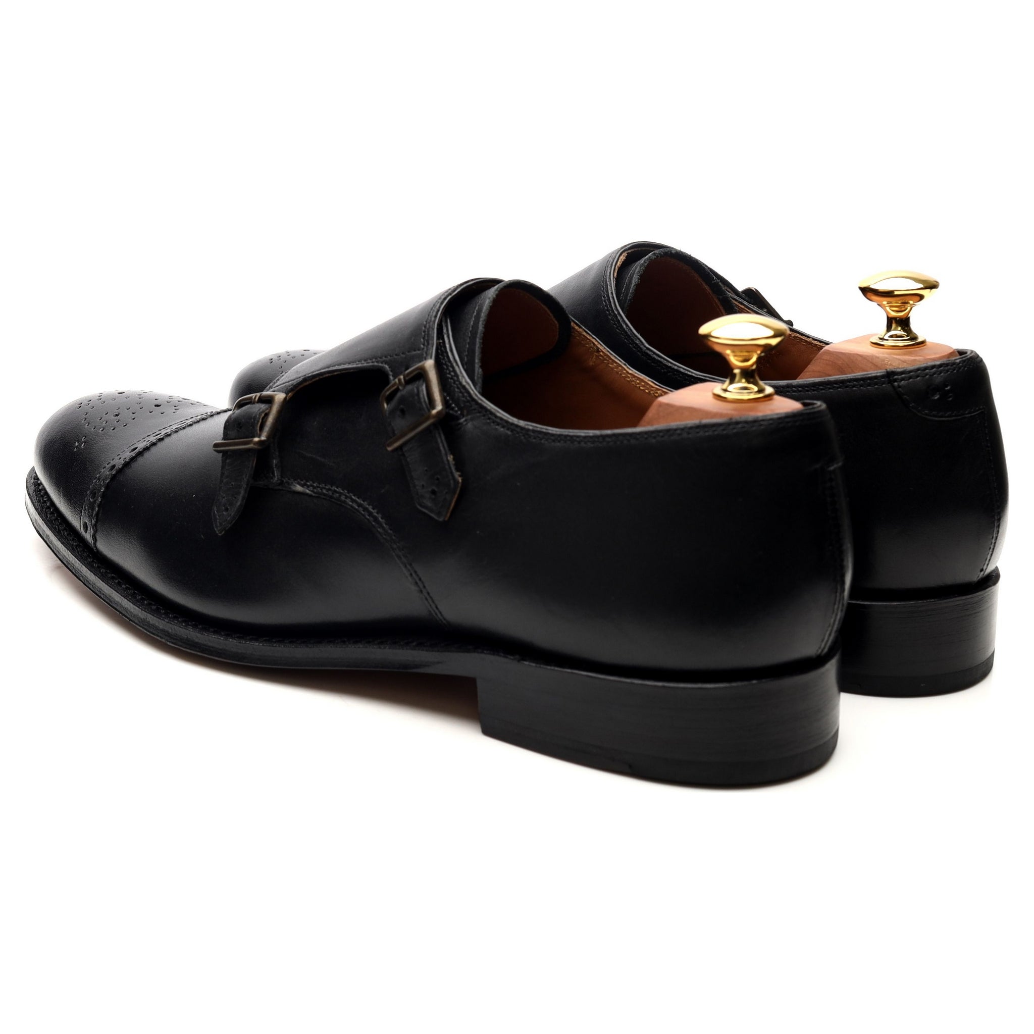 Grenson Ellery derbies double boucle cuir noir UK 9