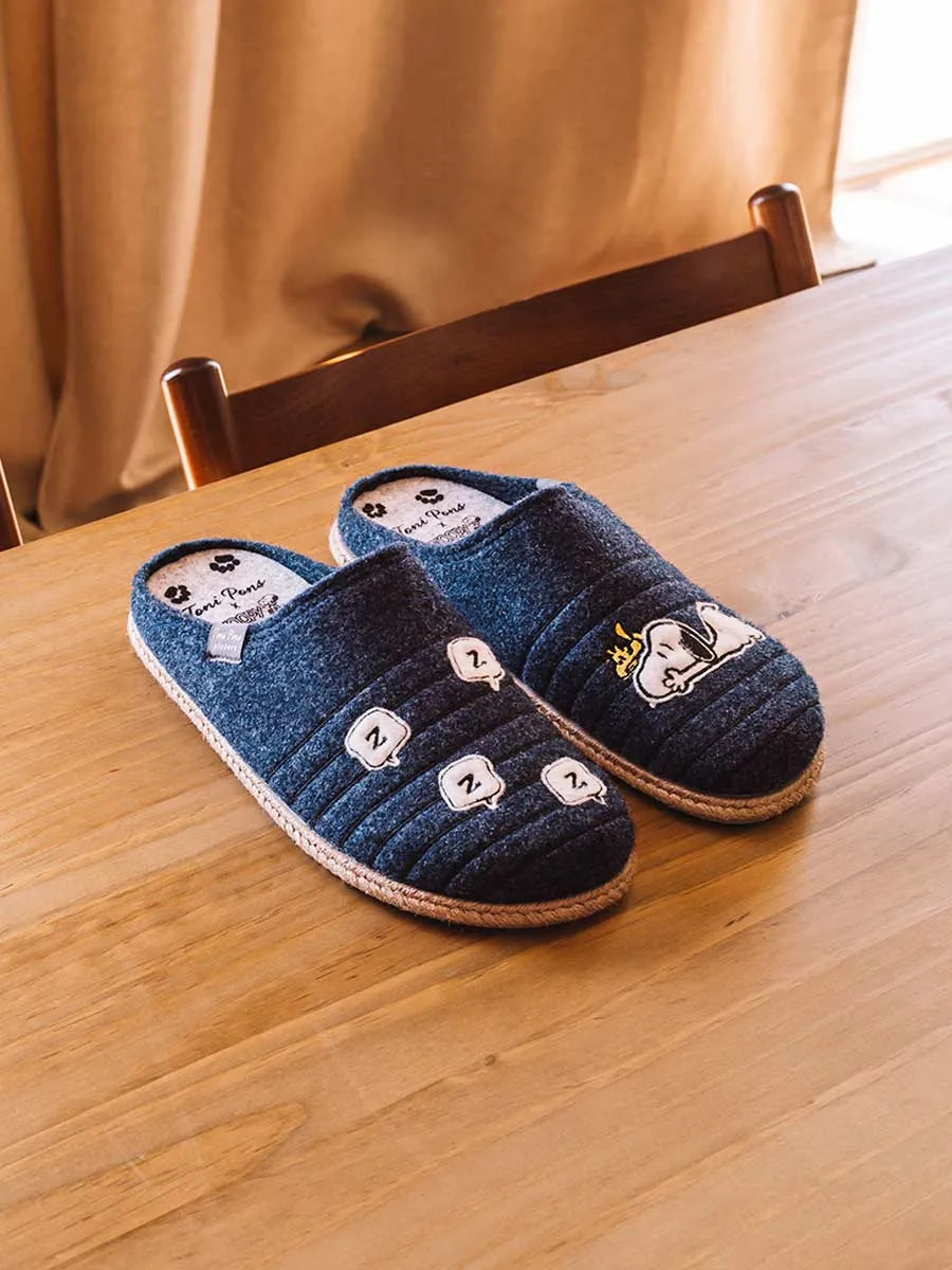 Toni Pons Charlie mules feutre Snoopy homme