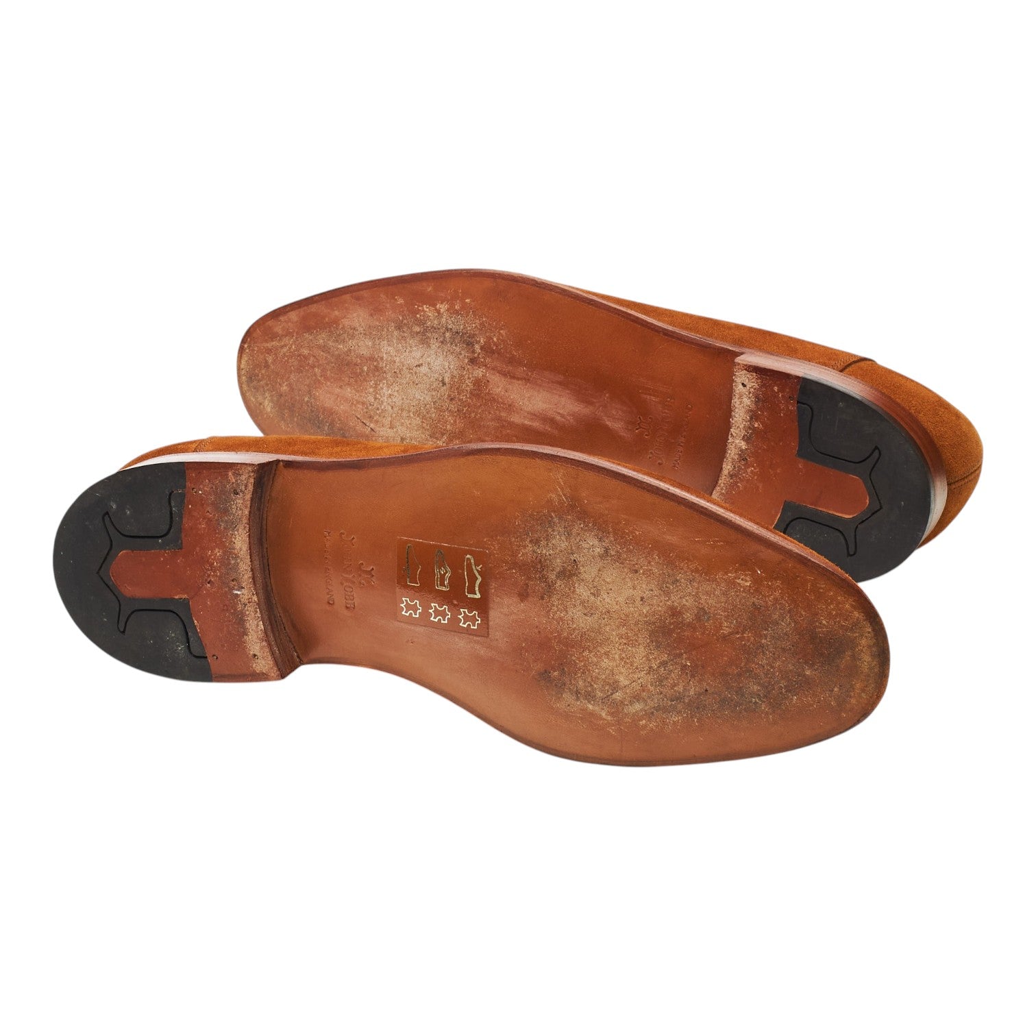 John Lobb Buckingham mocassins daim marron UK 7,5
