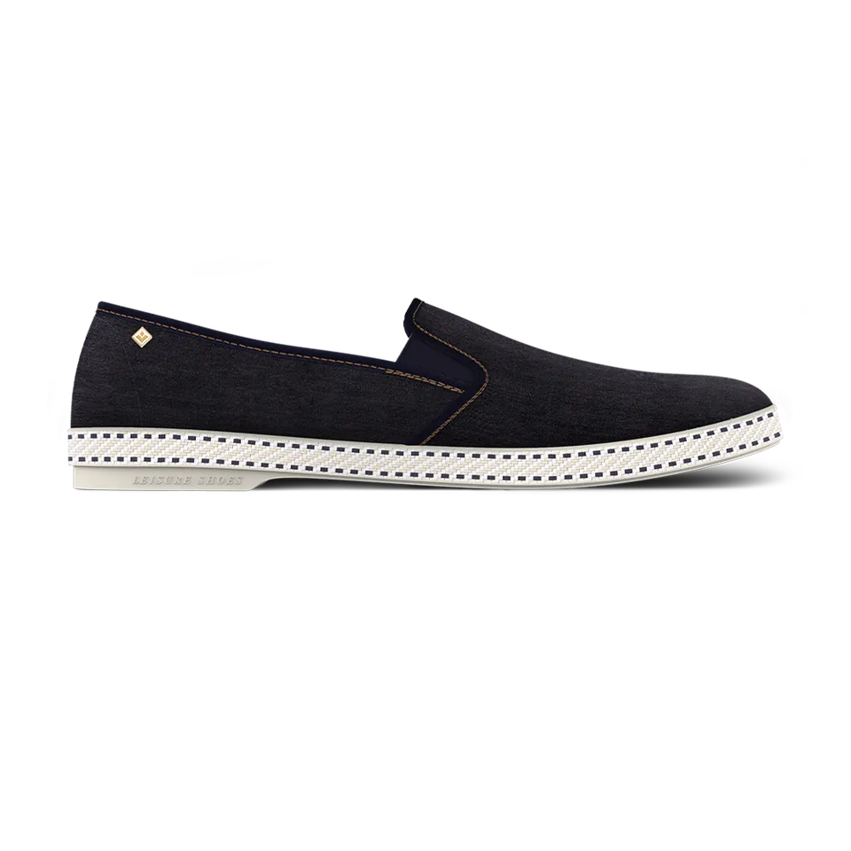 Rivieras Classic Jean Dark espadrilles denim bleu