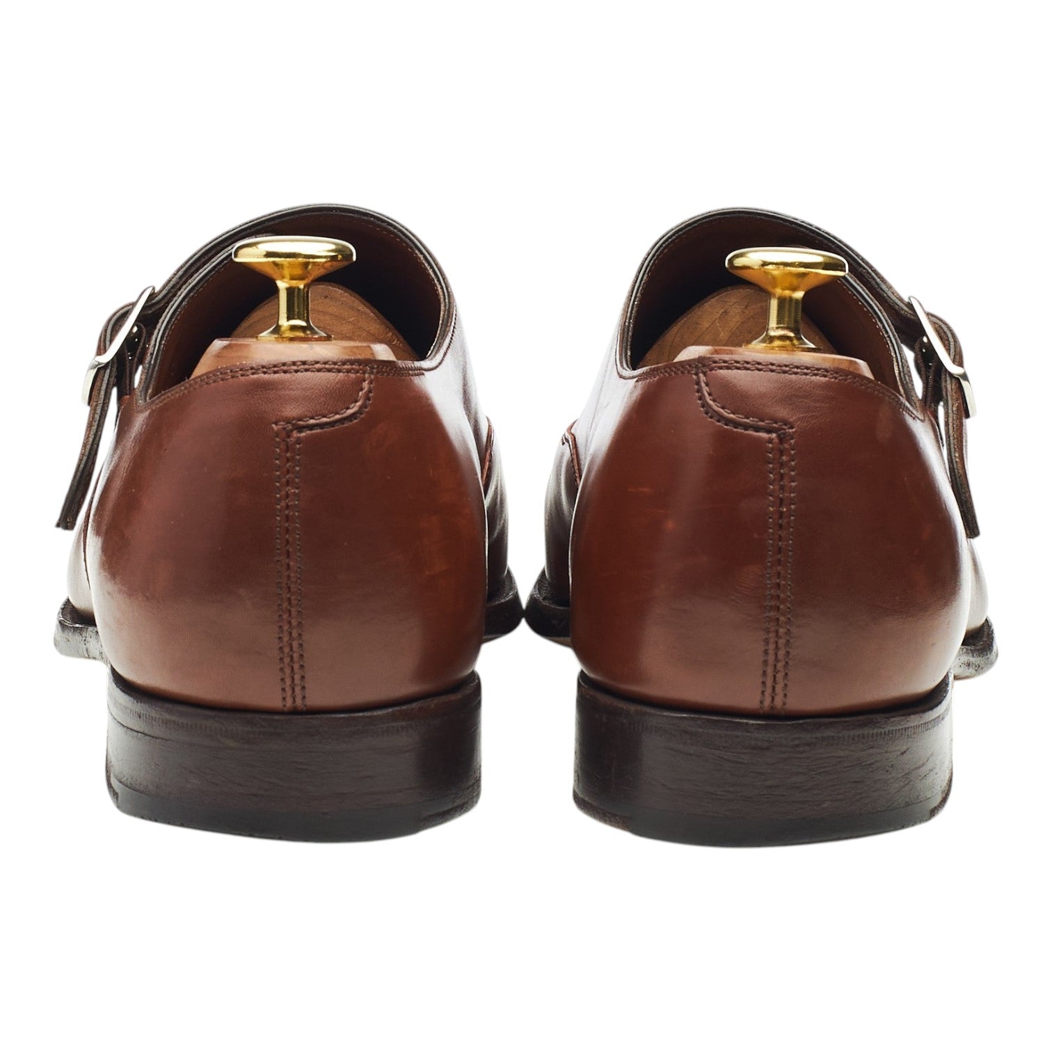 Edward Green Oundle monk cuir marron UK 7.5