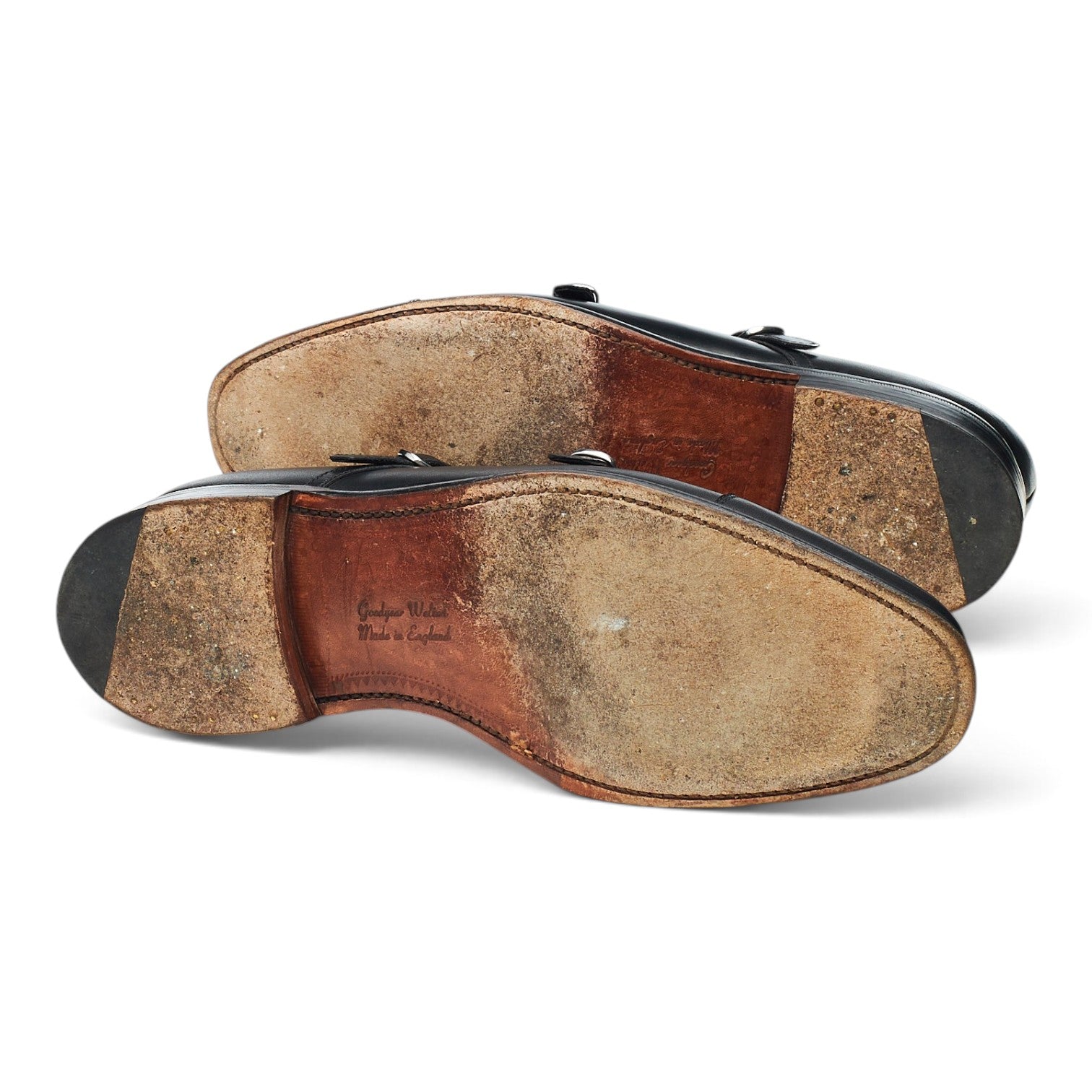 Loake Cannon 1880 monk cuir noir UK 8 double boucle