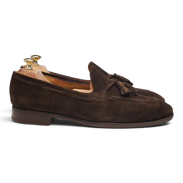 TLB Mallorca 144 Artista mocassin marron daim UK 10.5