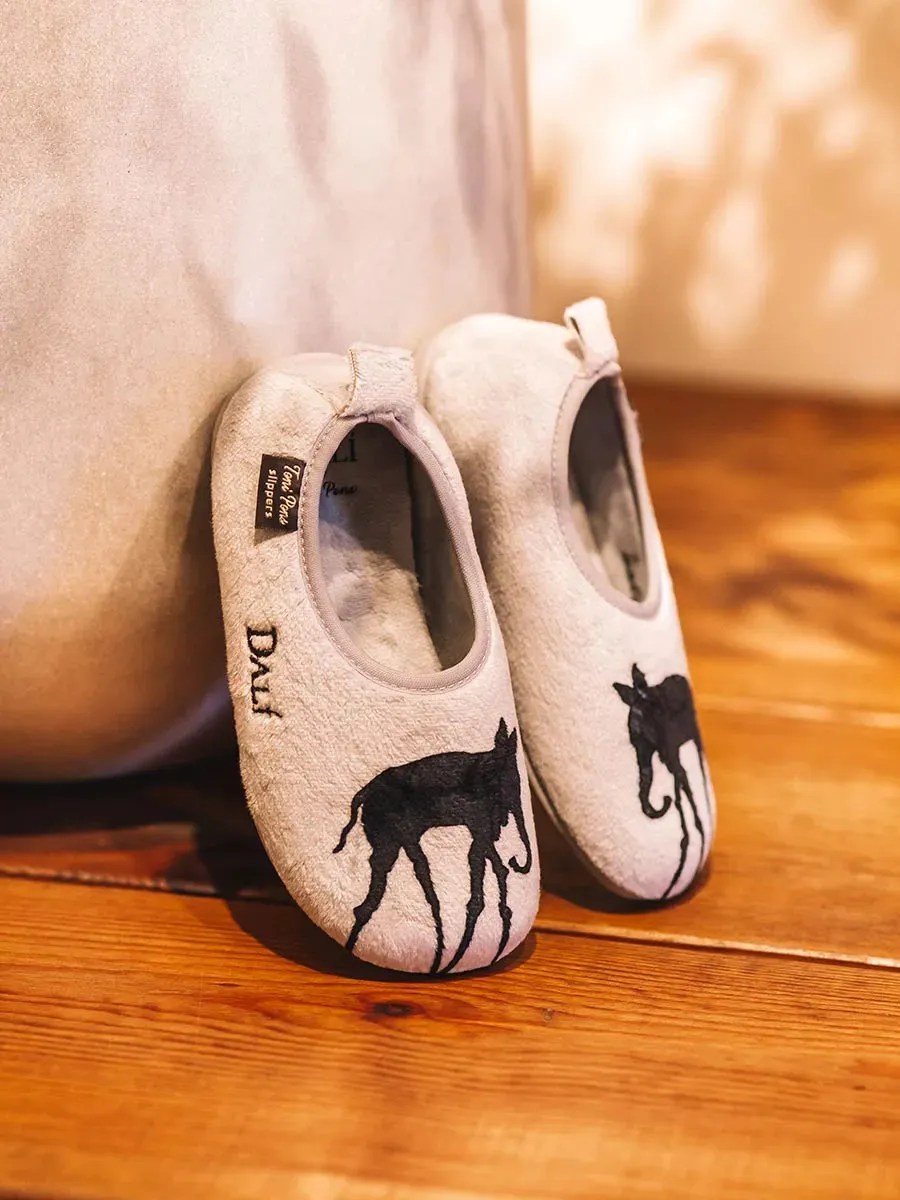 Toni Pons Elefant chausson enfant gris fourrure