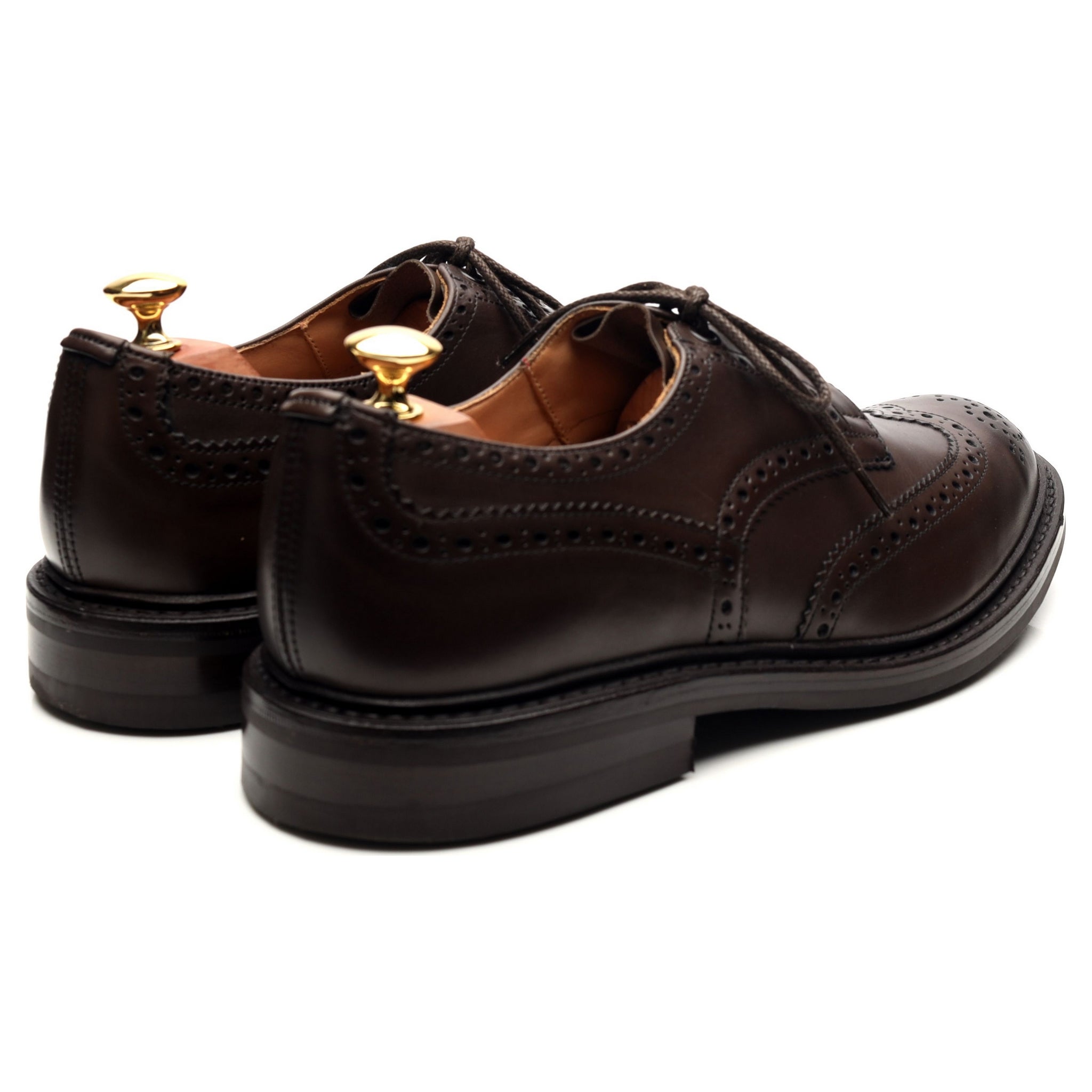 Tricker’s Bourton derbies cuir marron foncé 9 UK