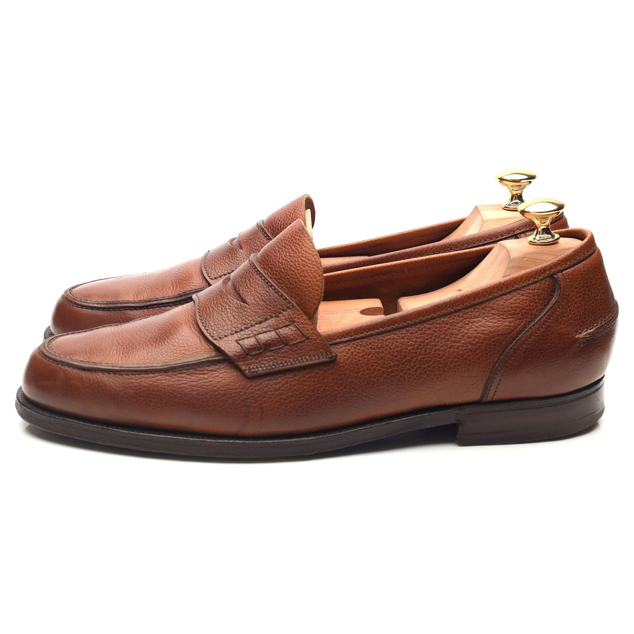 Crockett & Jones mocassins cuir marron UK 11 grainé