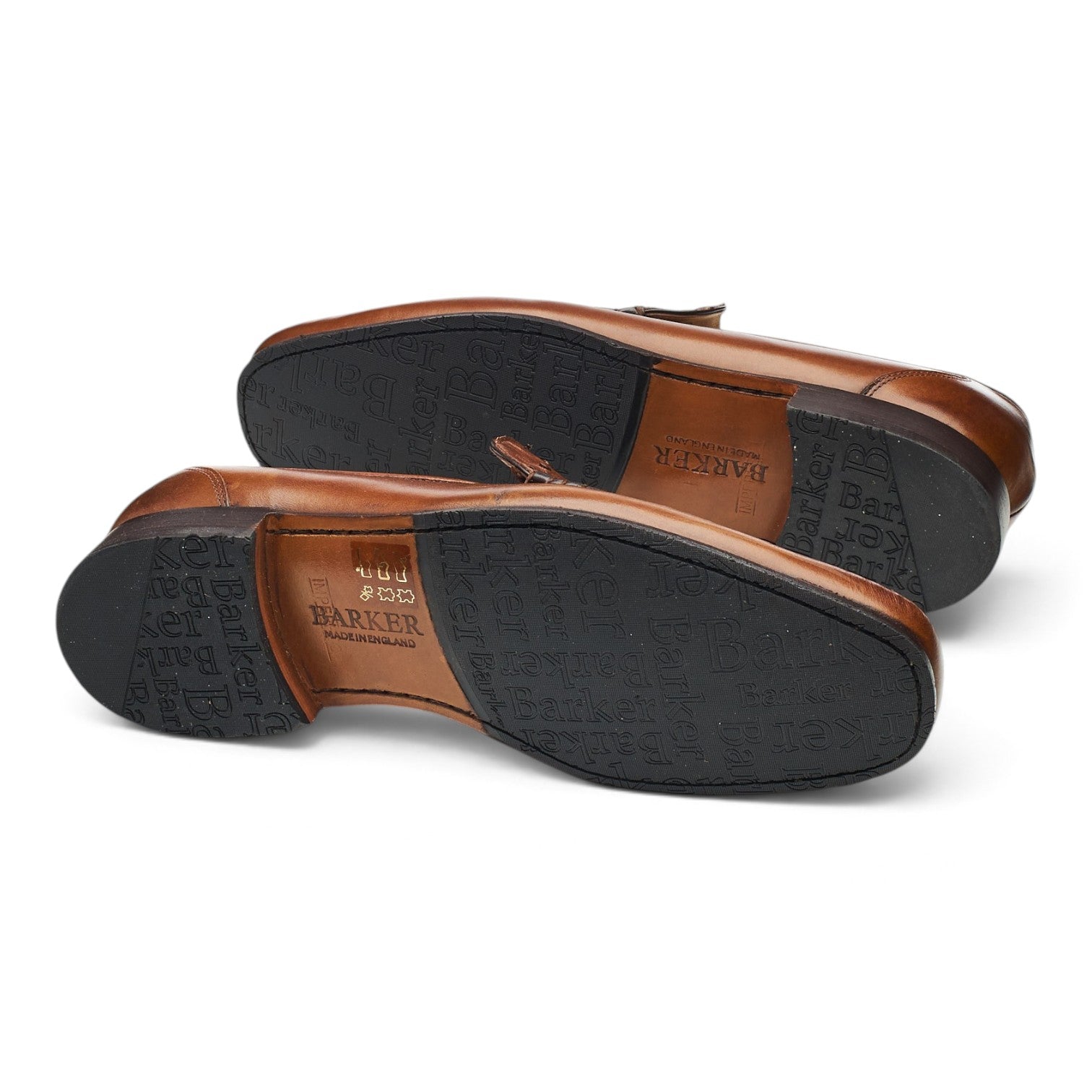 Barker Javron mocassins cuir autruche marron UK 8.5