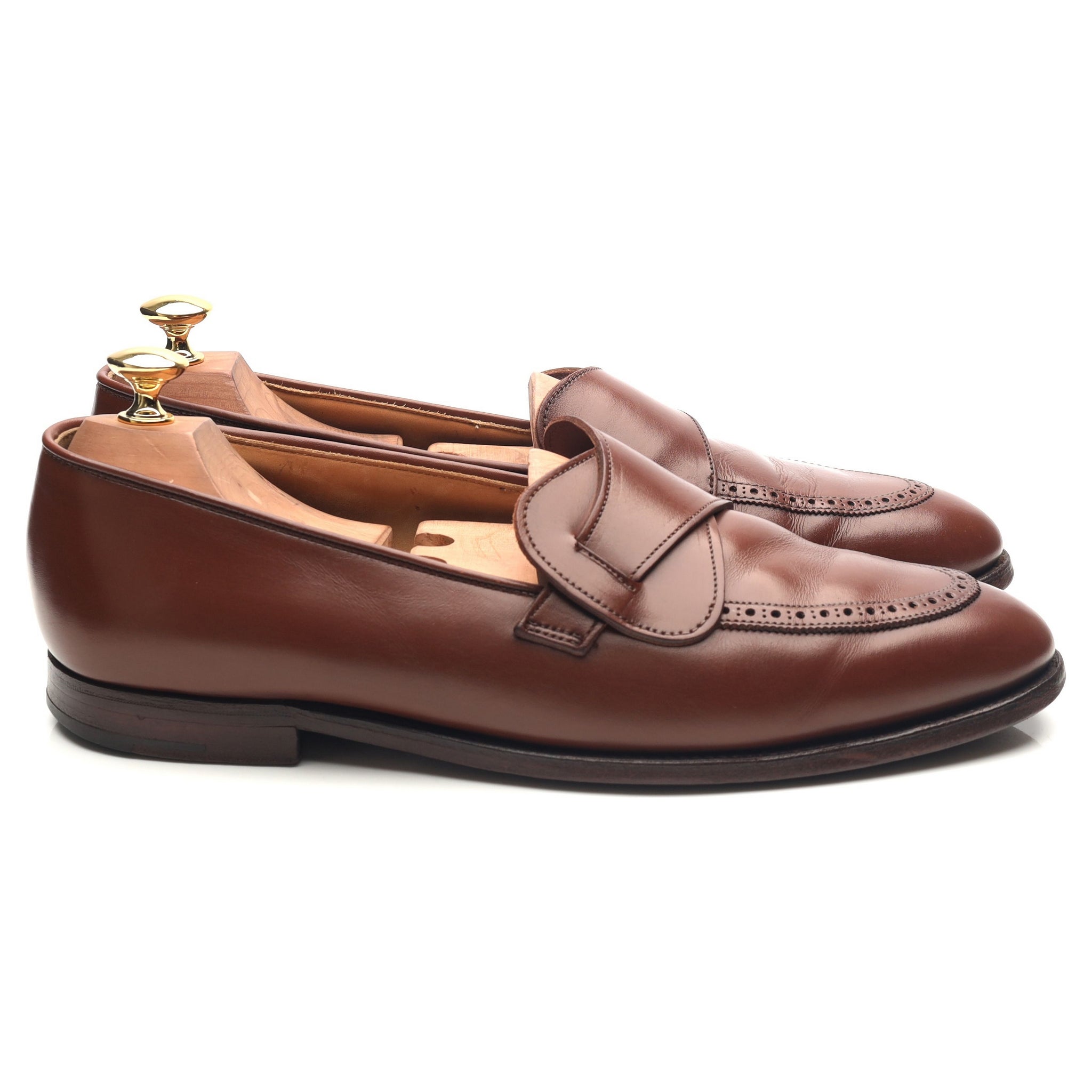 New & Lingwood Butterfly mocassins cuir marron pointure 9,5