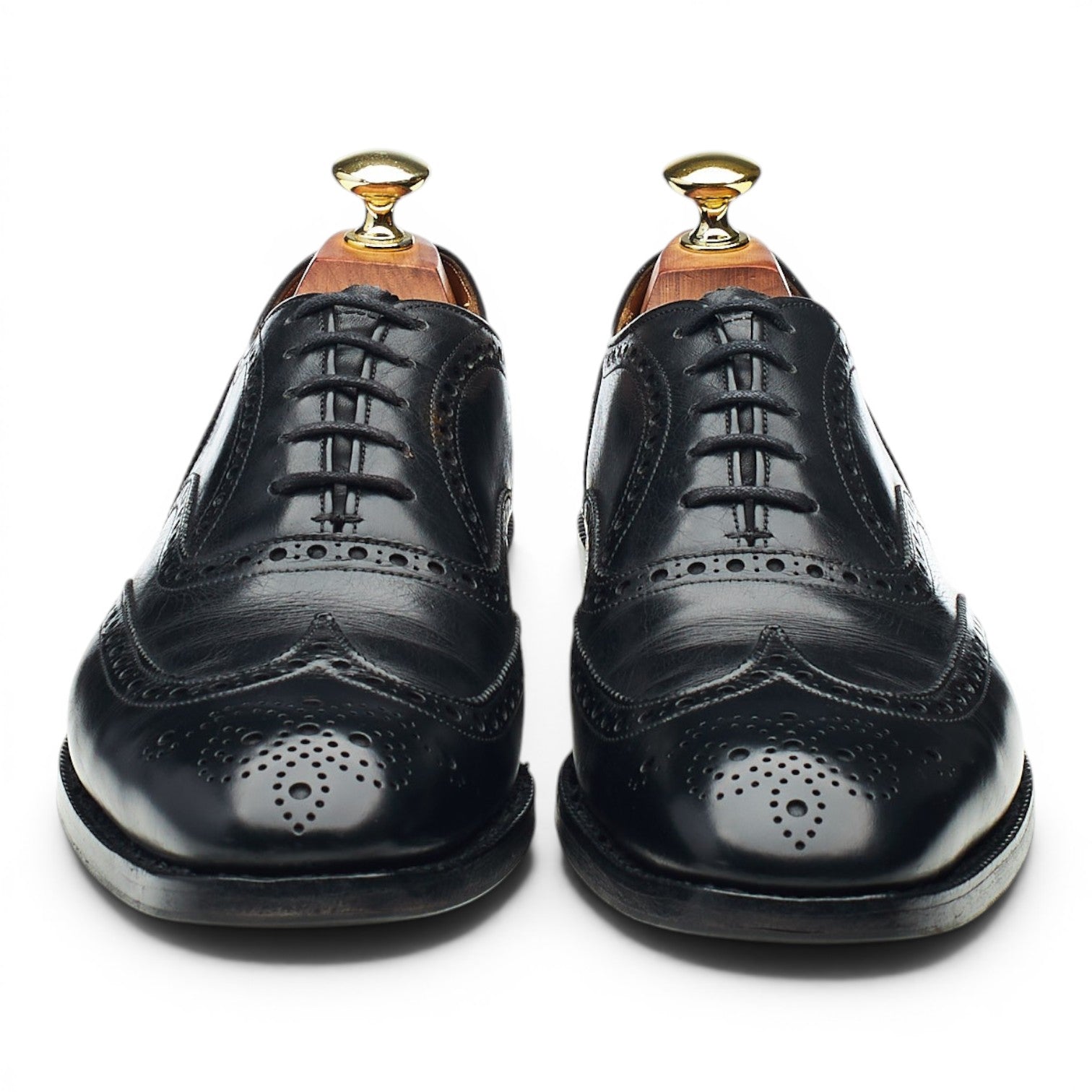Church's Chetwynd richelieu cuir noir UK 7.5 bout fleuri