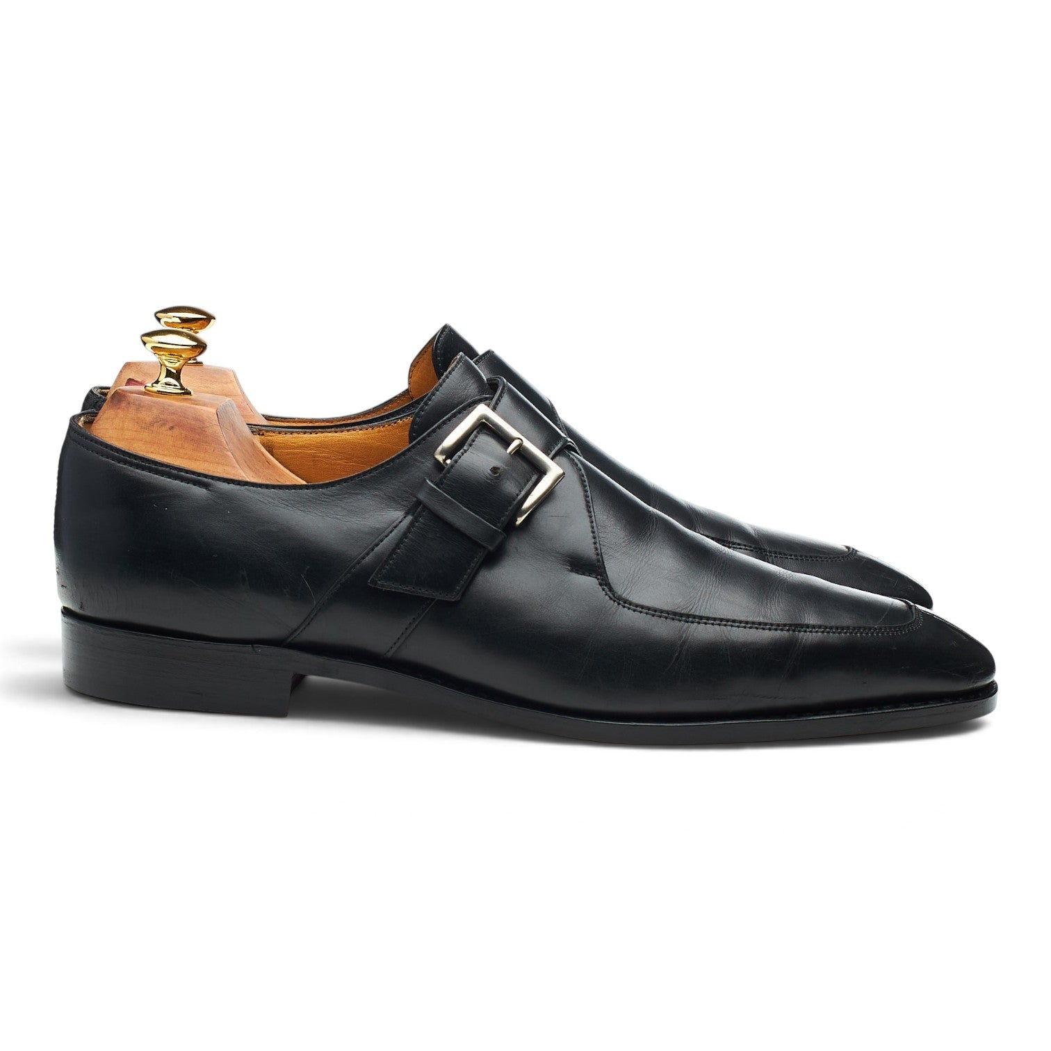 John Lobb Bourne monks cuir noir pointure UK 10,5