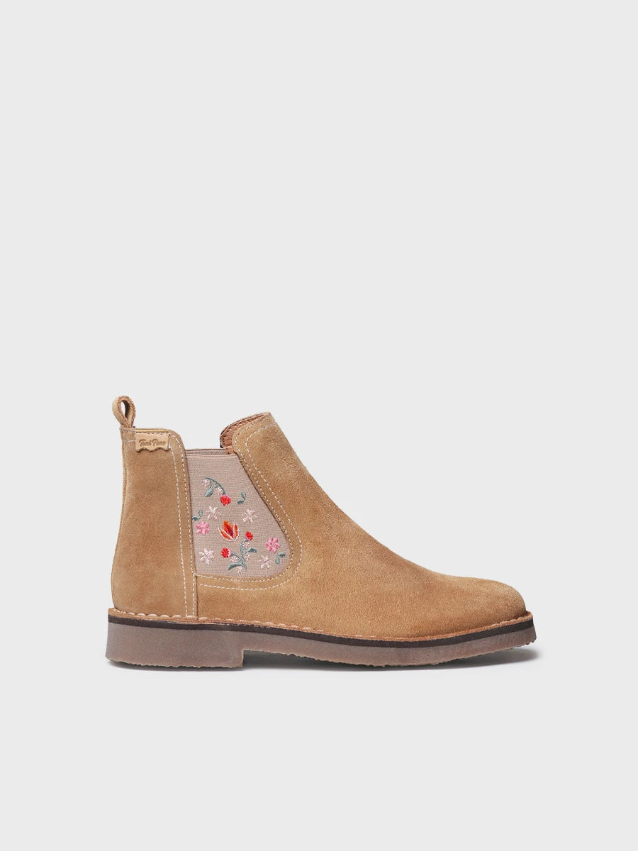 Toni Pons Bisbal bottines daim brodées 2,5 cm