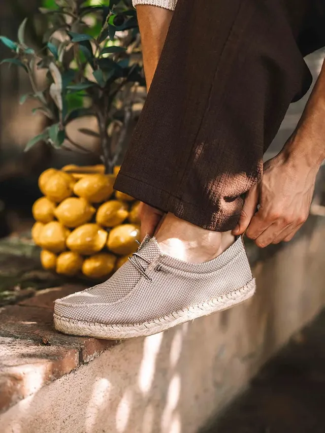 Toni Pons Oscar espadrille homme maille à lacets