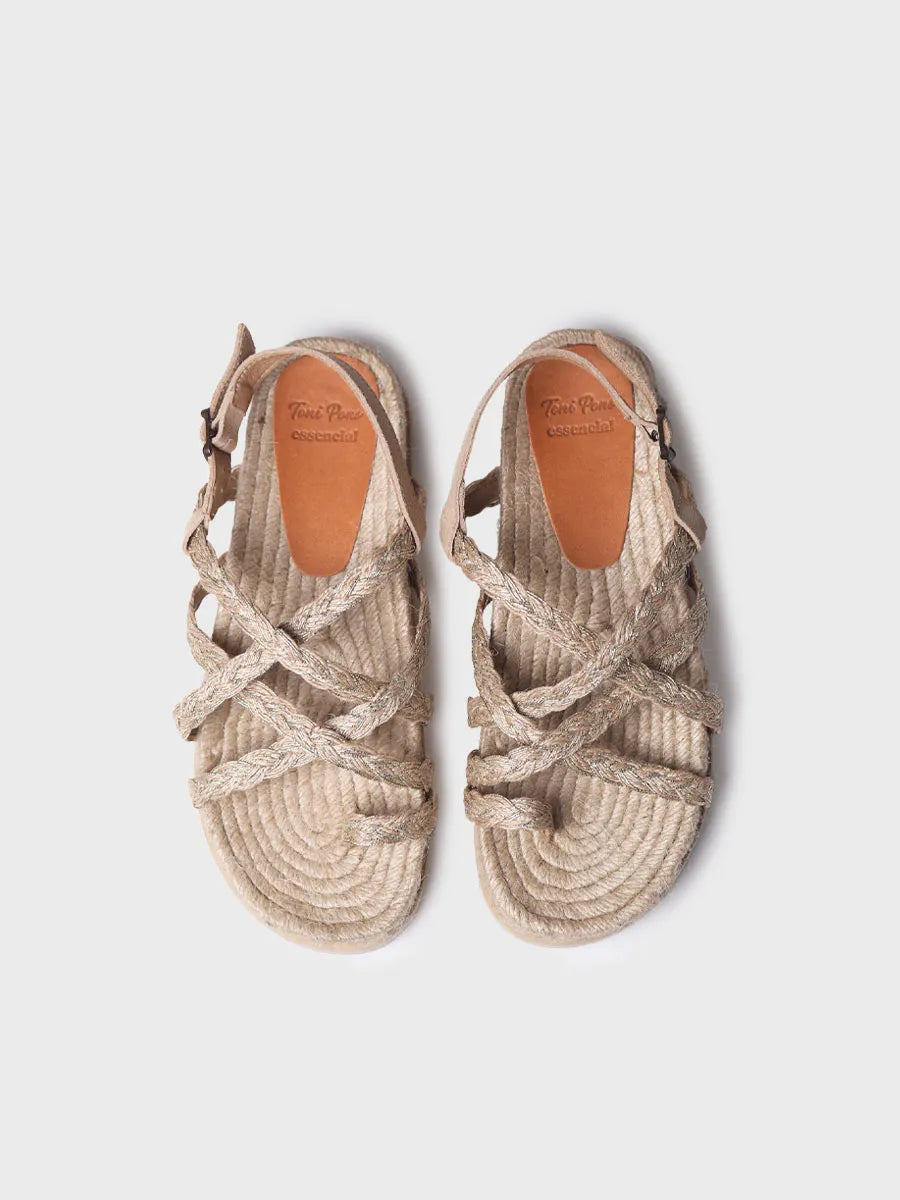 Toni Pons Daisy-PH sandale plate jute naturel