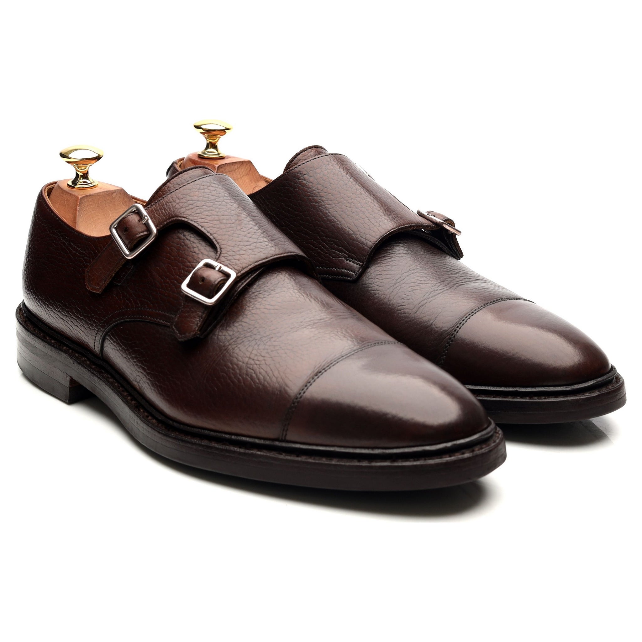 Crockett & Jones Harrogate double monk cuir marron UK 9