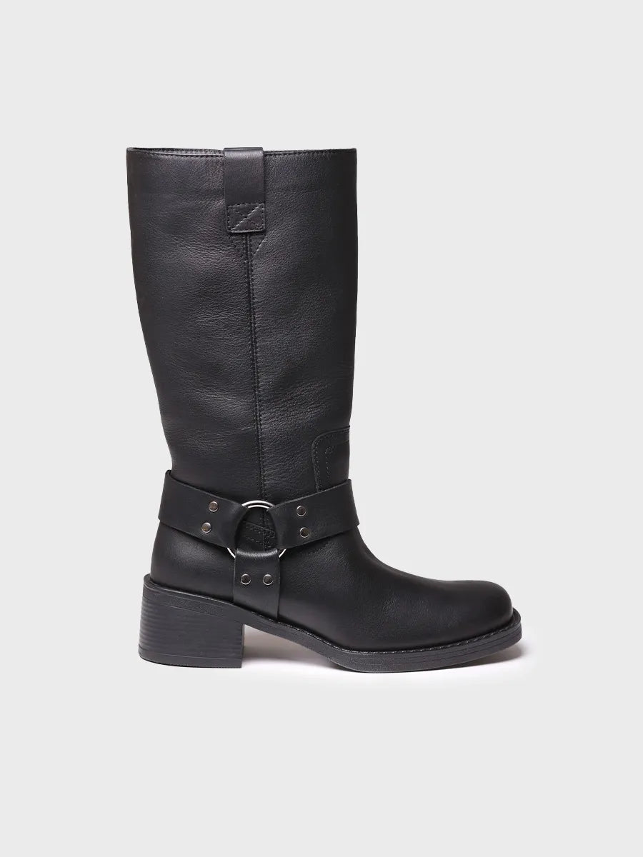 Toni Pons Kate bottine biker cuir noir 5 cm