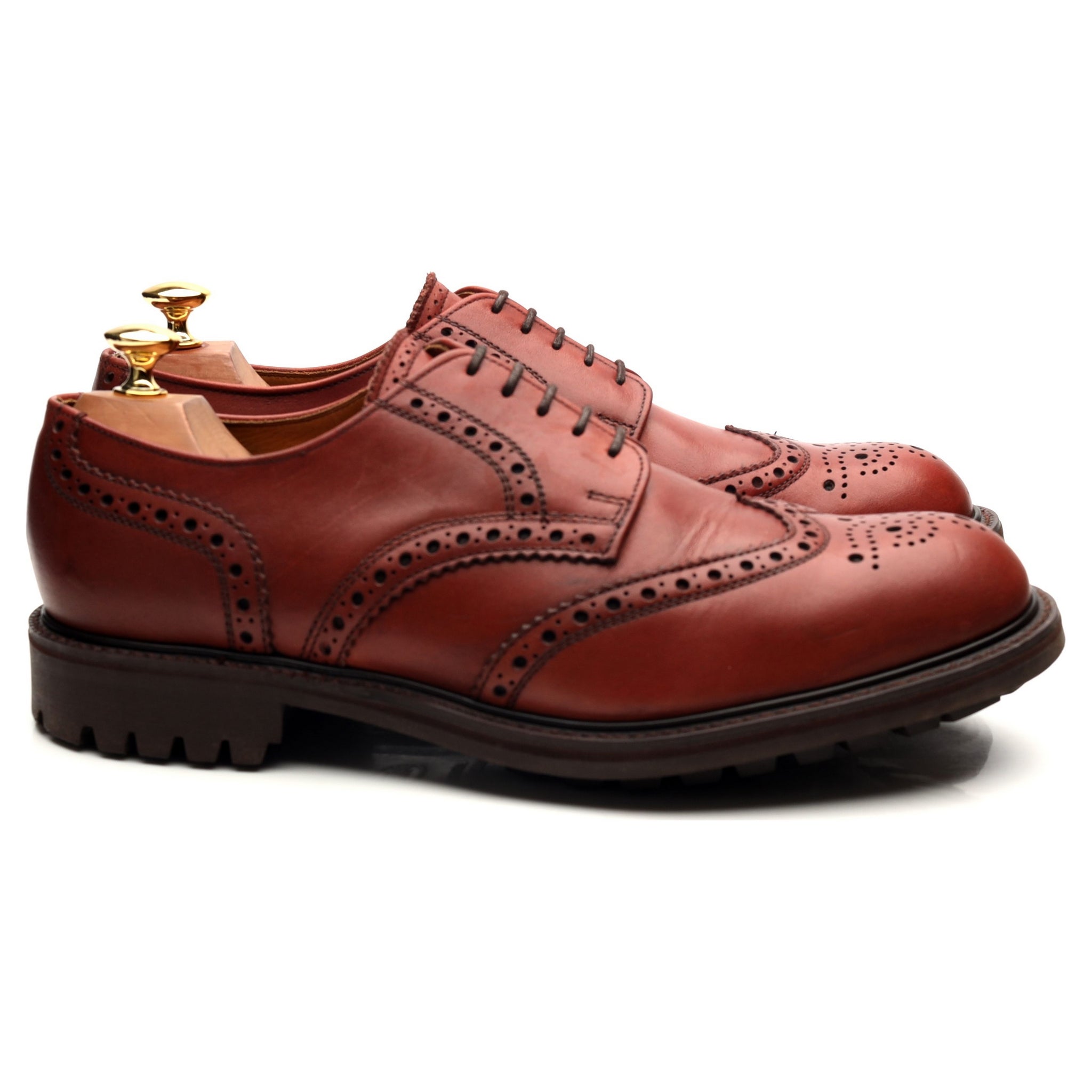 Alfred Sargent Stirling derby brogue cuir marron UK 9