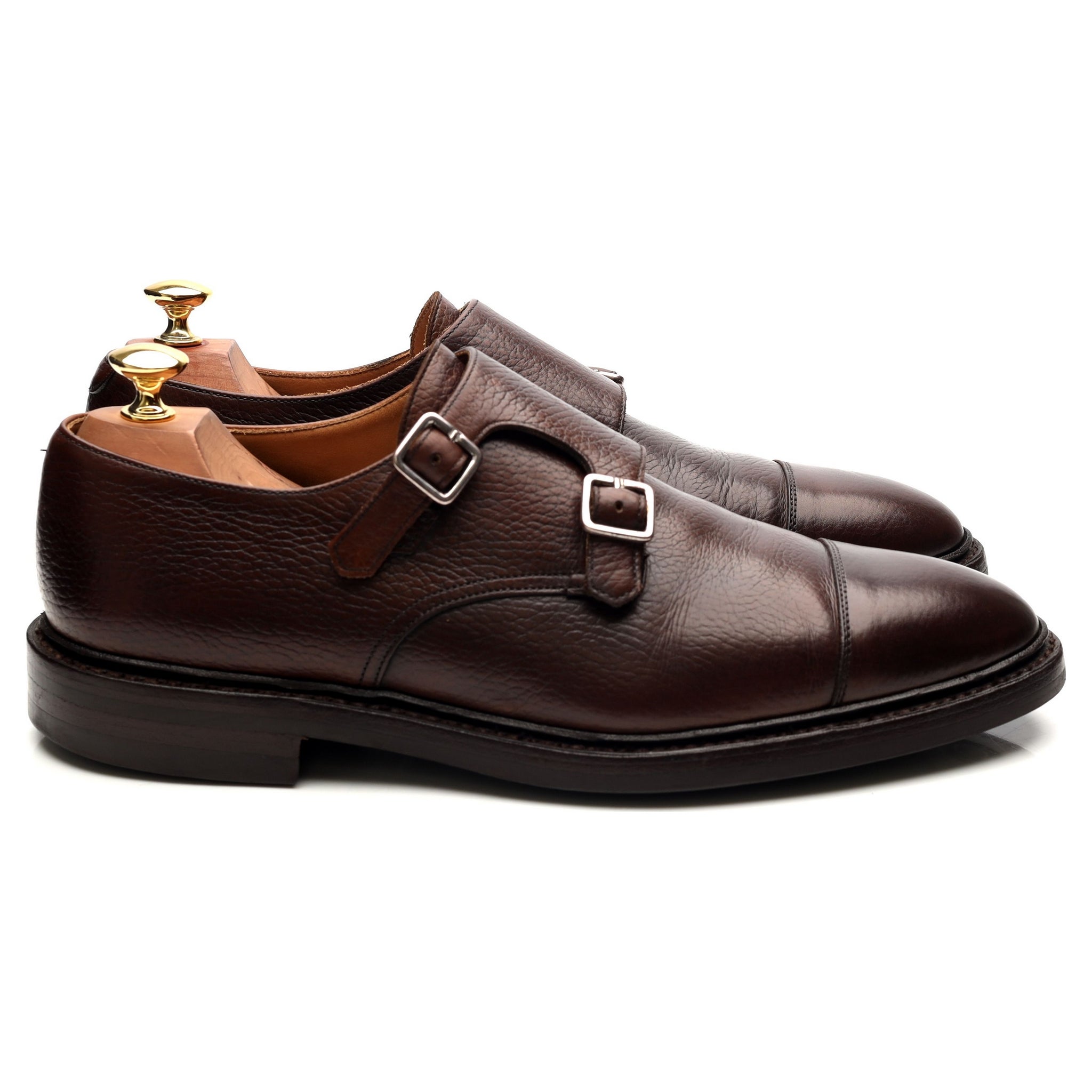 Crockett & Jones Harrogate double monk cuir marron UK 9