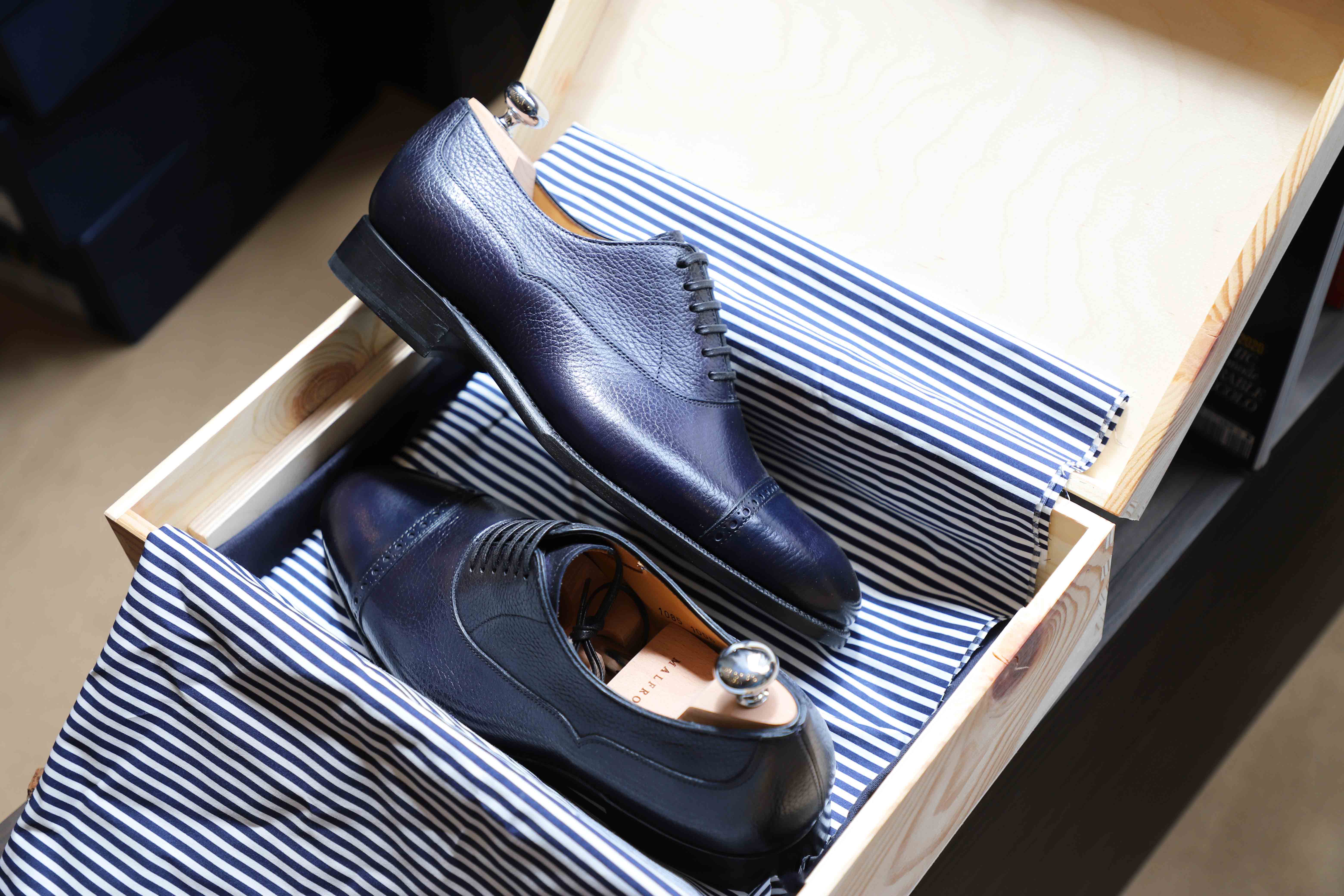 Malfroid Astoria oxford cuir grainé cousu Goodyear