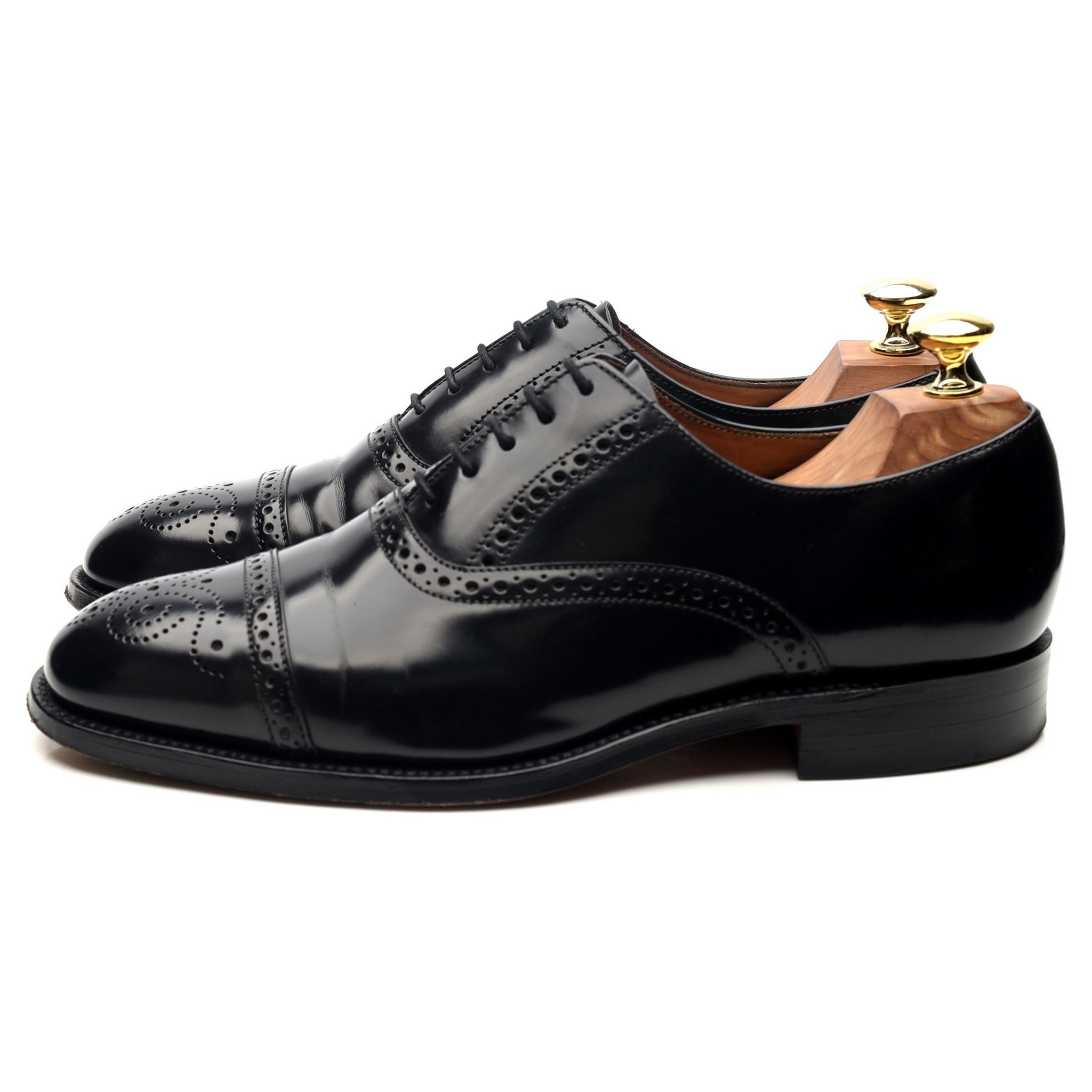 Loake Oban chaussures oxford cuir noir pointure UK 7