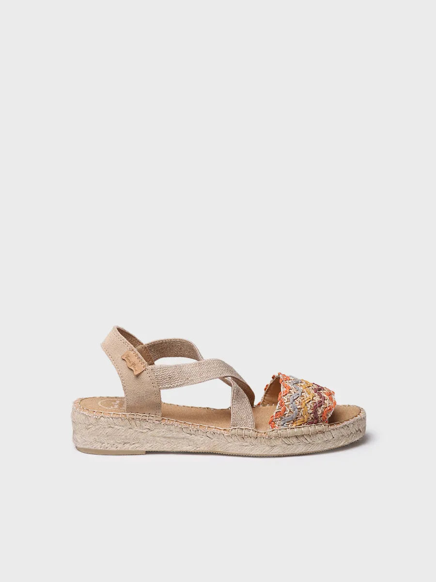 Toni Pons Eider-RS espadrille compensée toile multicolore