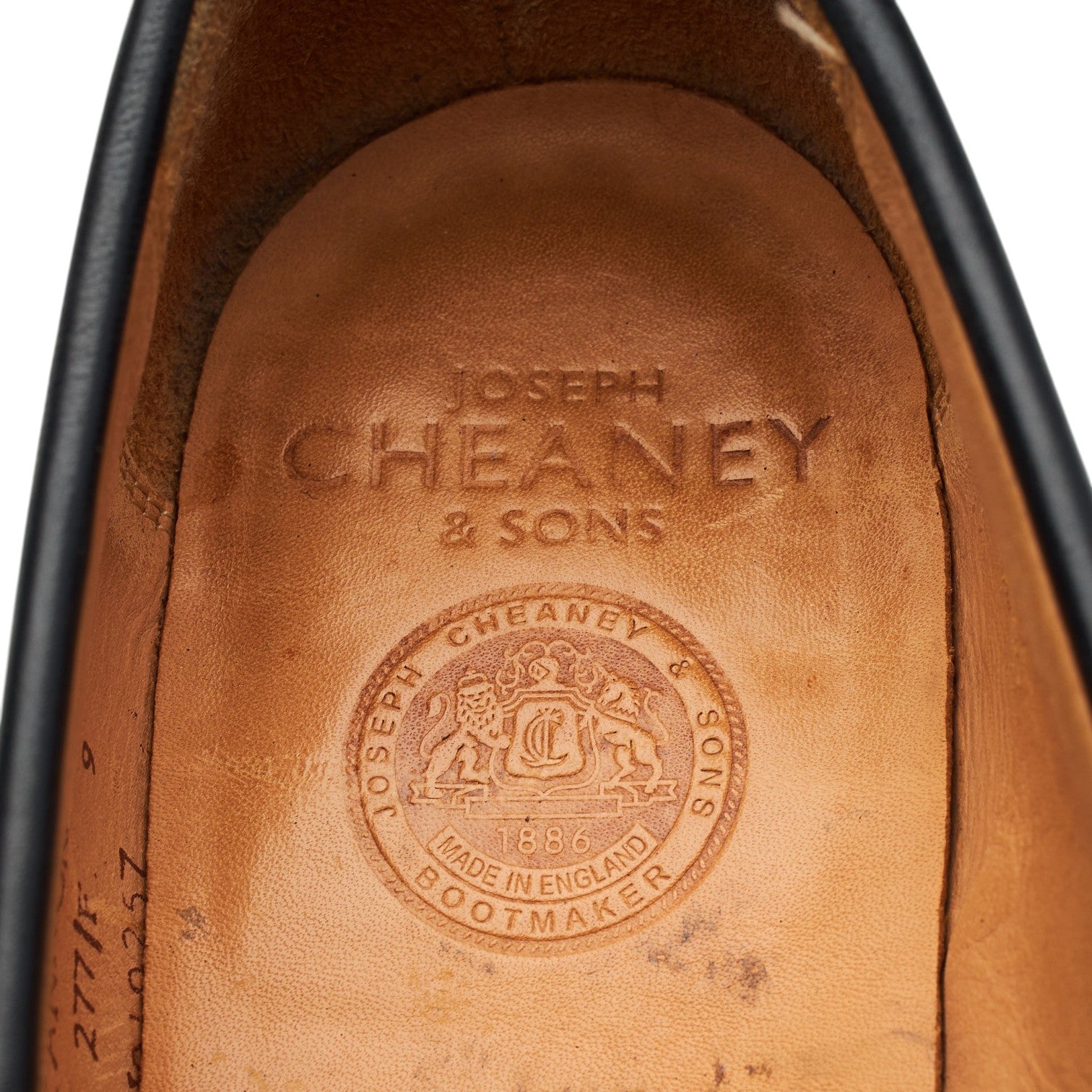 Cheaney Cannon mocassin cuir noir UK 9