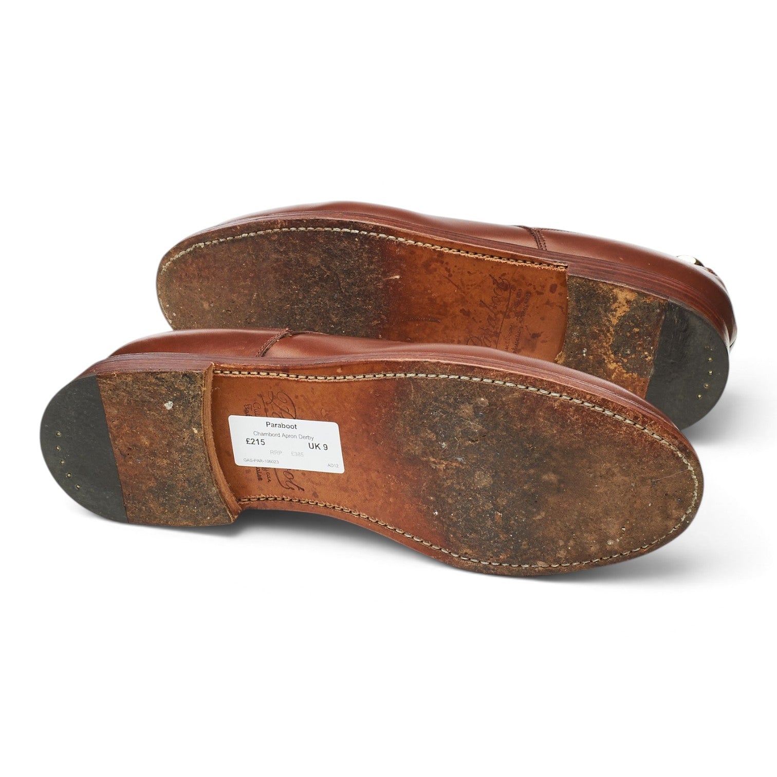 Paraboot Chambord derby cuir marron pointure UK 9