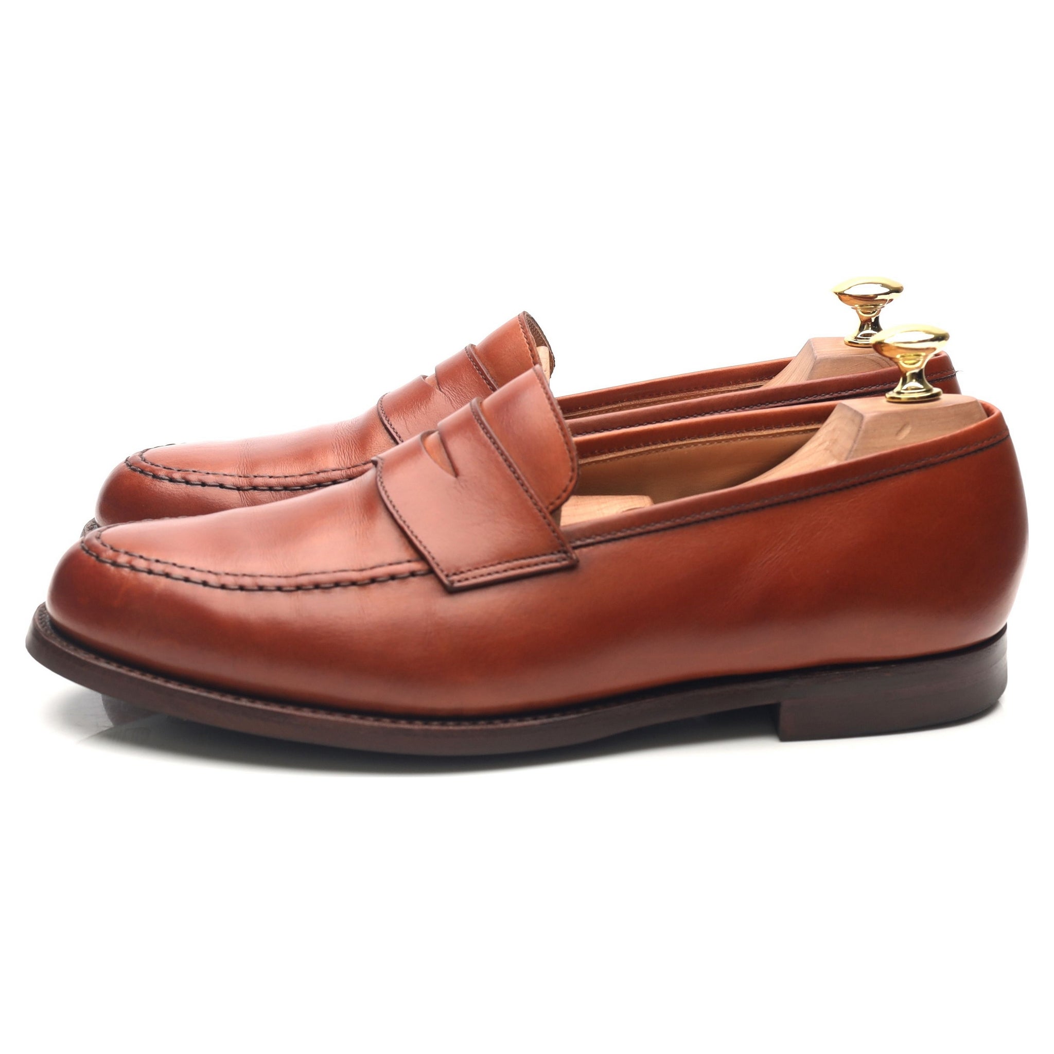 Crockett & Jones Boston mocassins marron cuir pointure 8.5