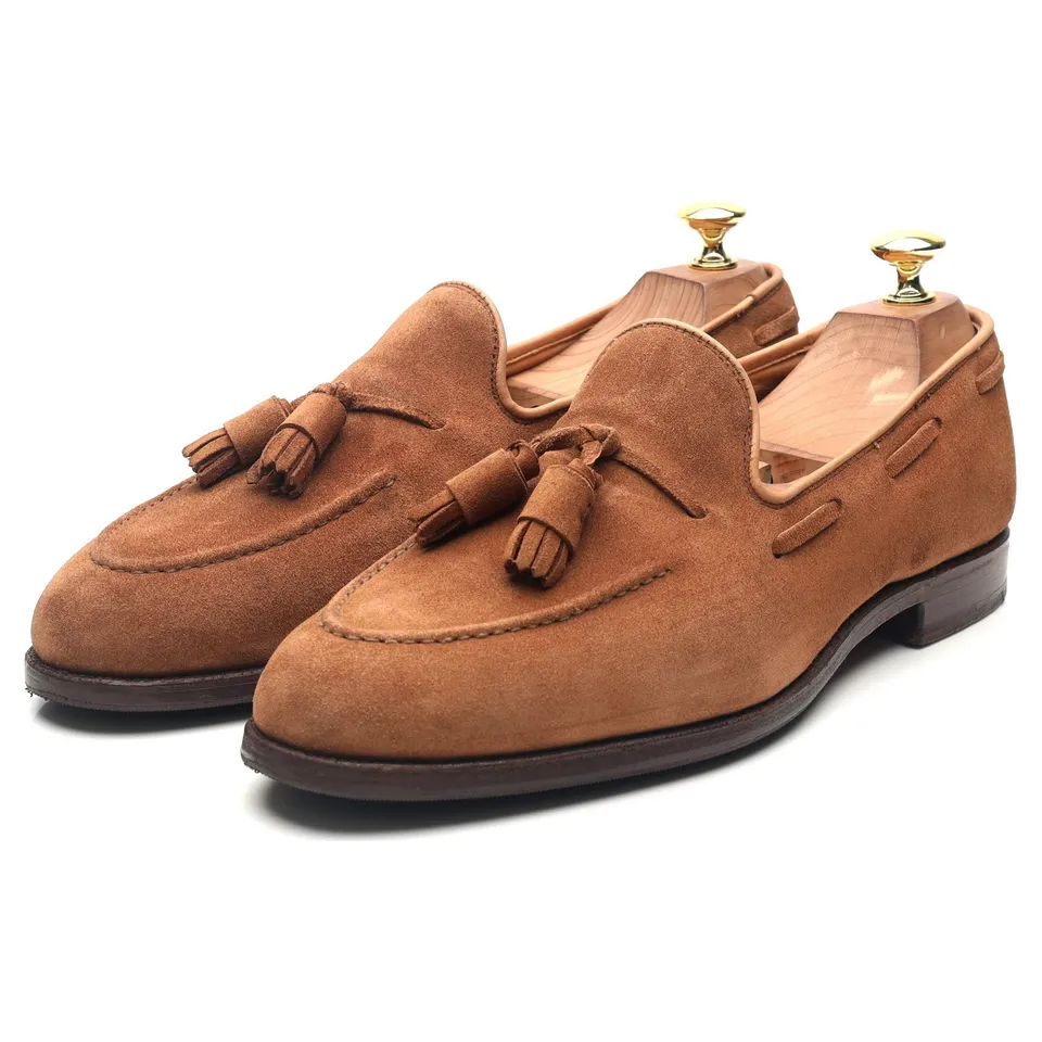 Crockett & Jones Cavendish 2 mocassins daim marron UK 8.5