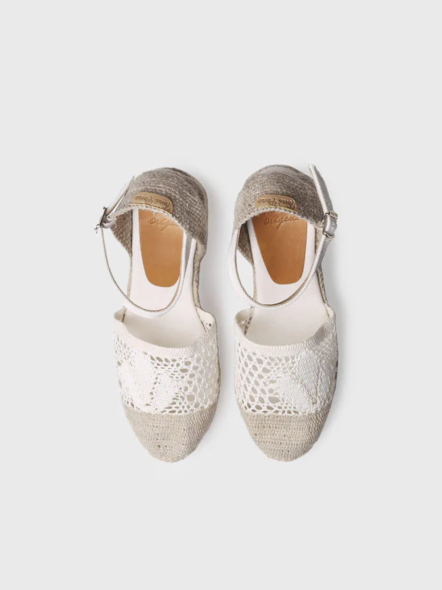 Toni Pons MARIONA espadrille compensée écru 8,5 cm
