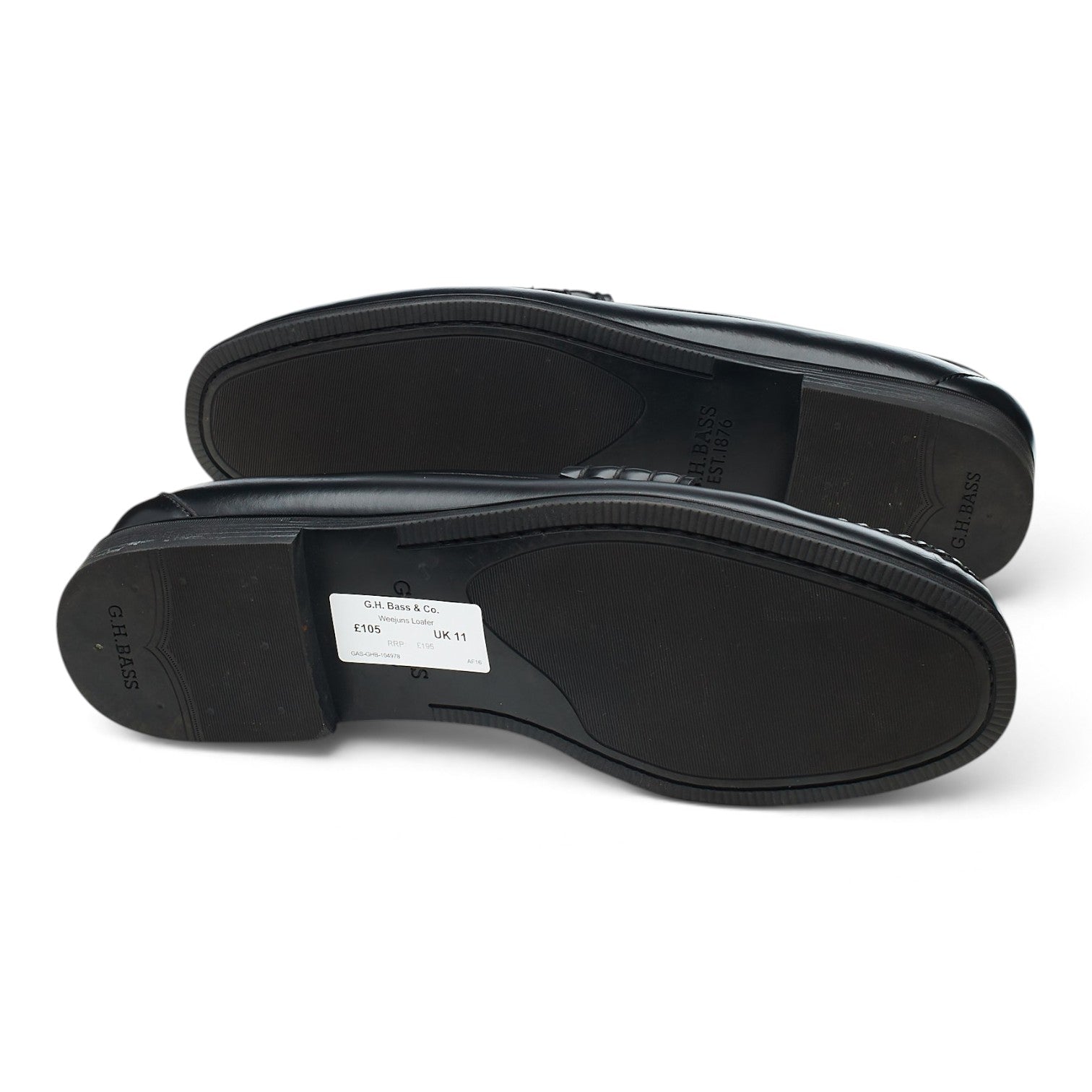 G.H. Bass Weejuns mocassins cuir noir pointure 11