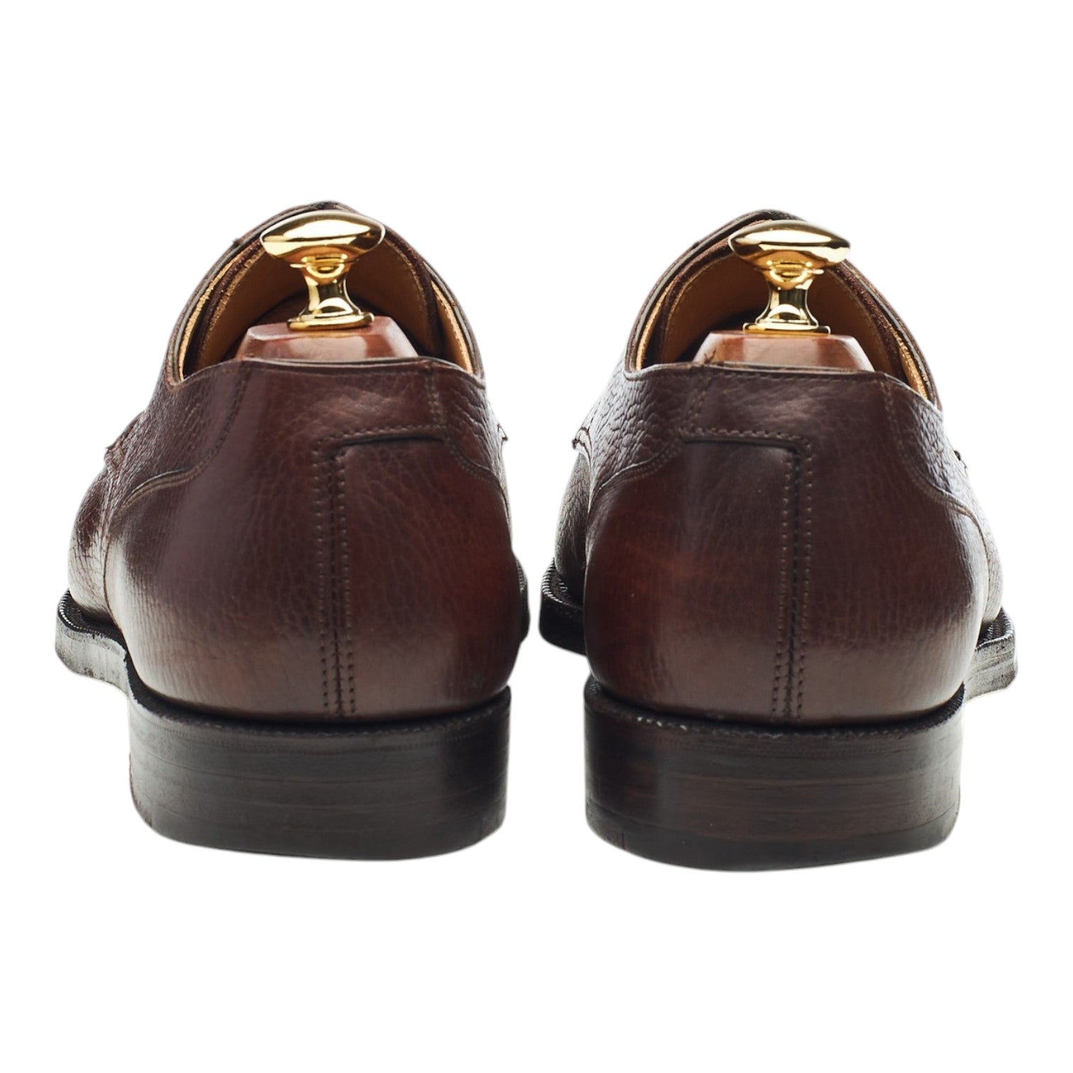 Peal & Co derby cuir grain marron pointure UK 9.5