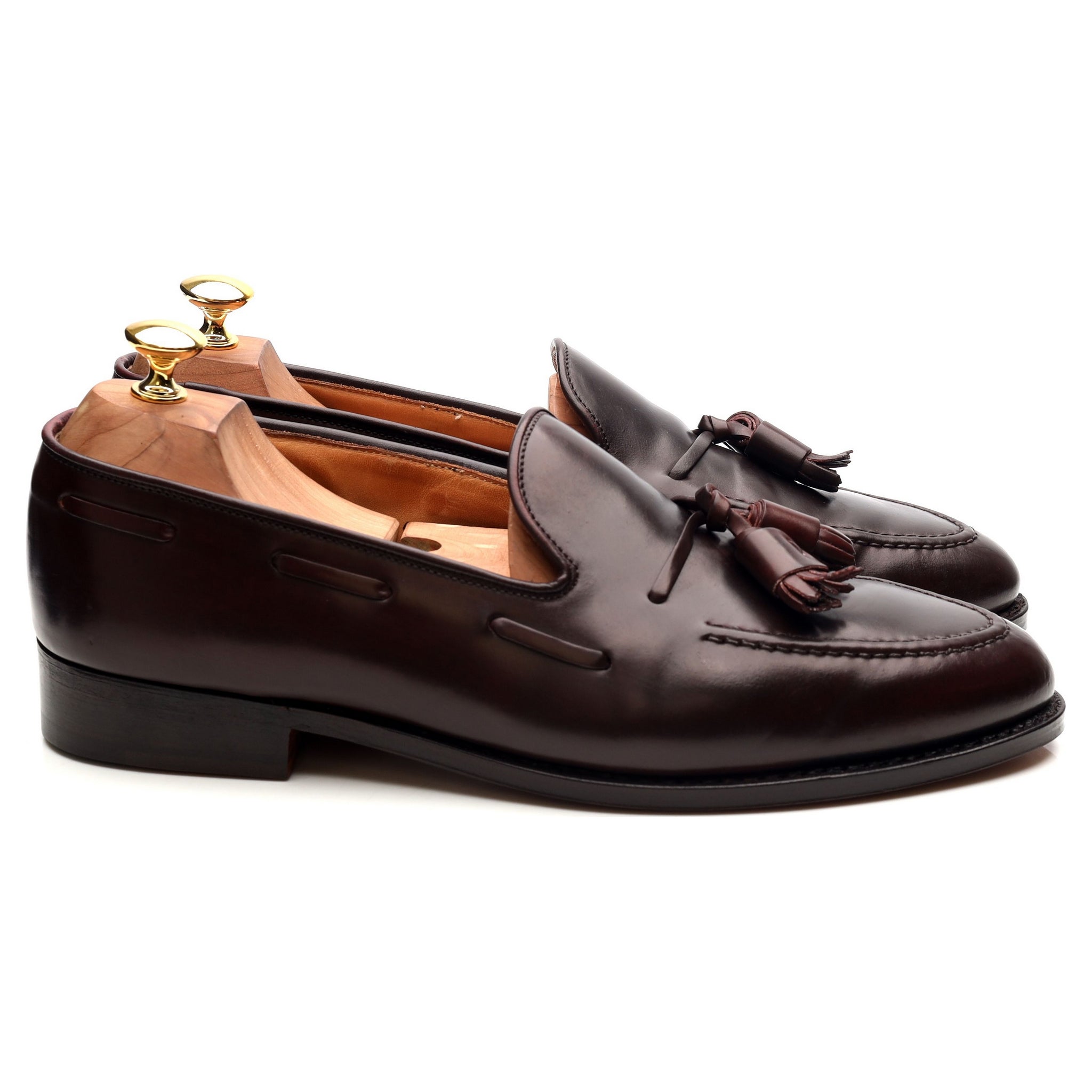 New & Lingwood mocassins cordovan bordeaux pointure UK 9,5