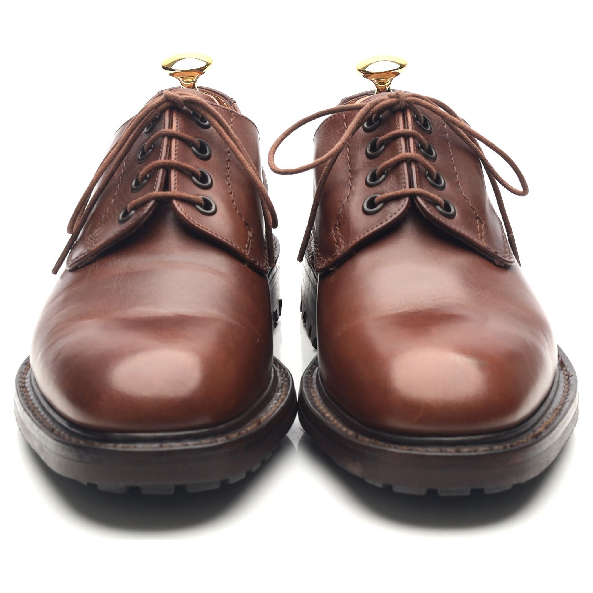 Loake Epsom derbies cuir ciré marron 6,5 UK