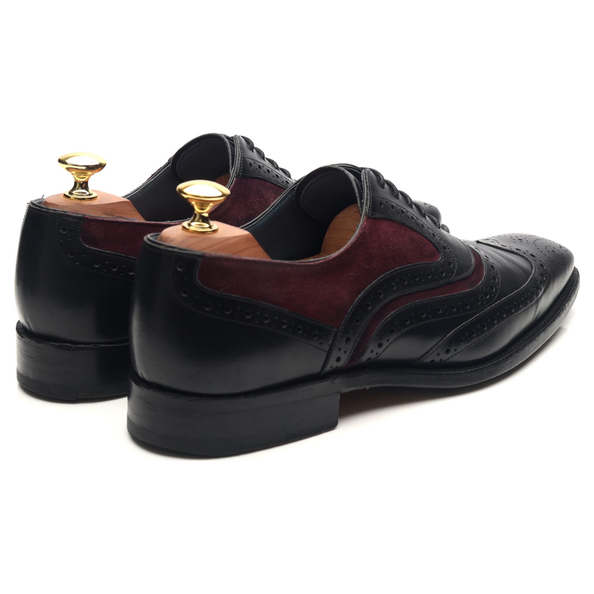 Barker McClean richelieu brogue cuir noir pointure UK 8