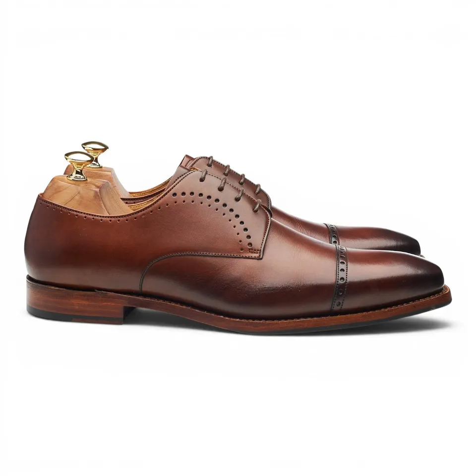 Barker Noah derby cuir marron patiné 9,5 UK