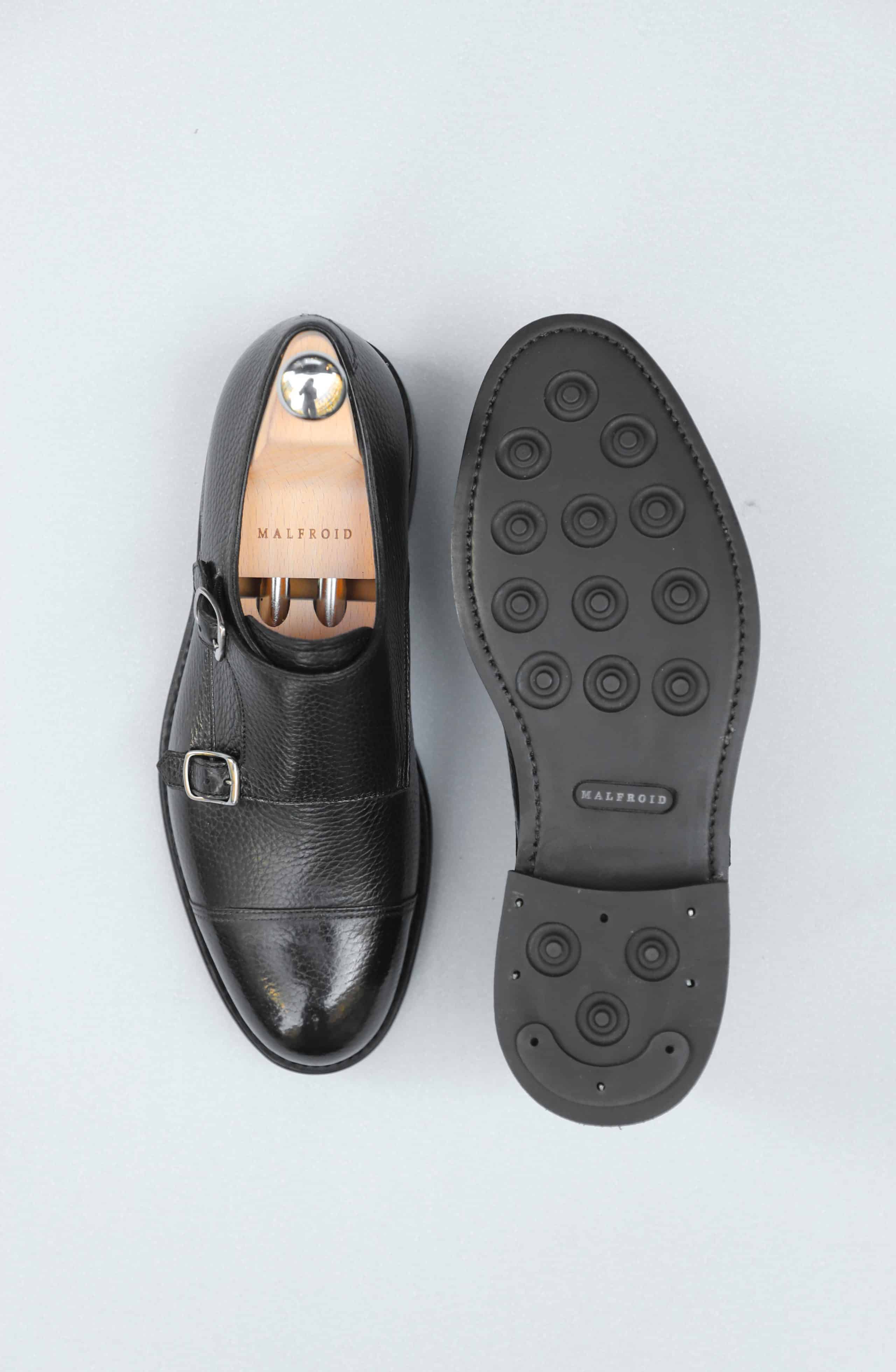 Malfroid Scapin Cooper double boucle cuir grainé
