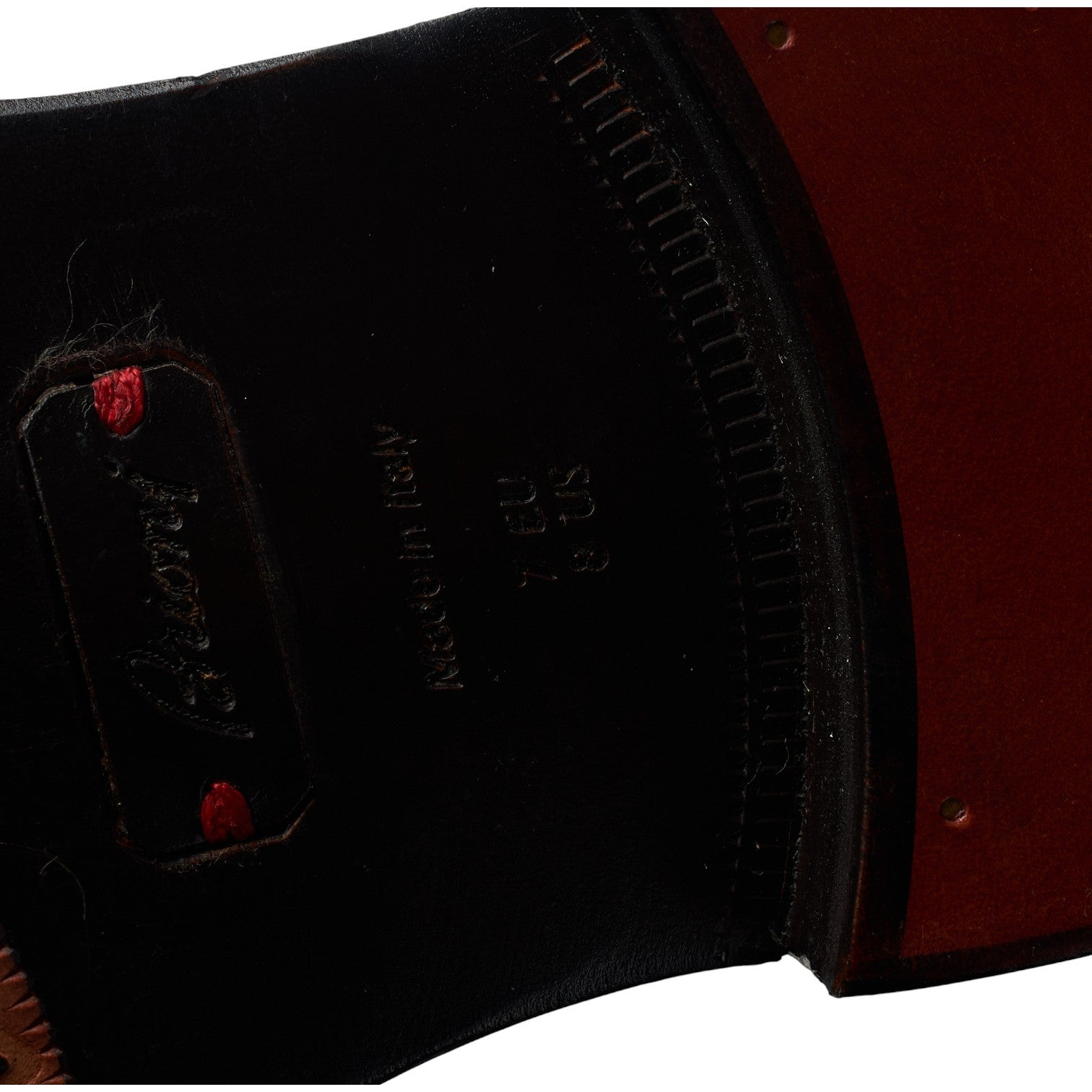 Brioni bottines brogues cuir bleu grainé UK 7