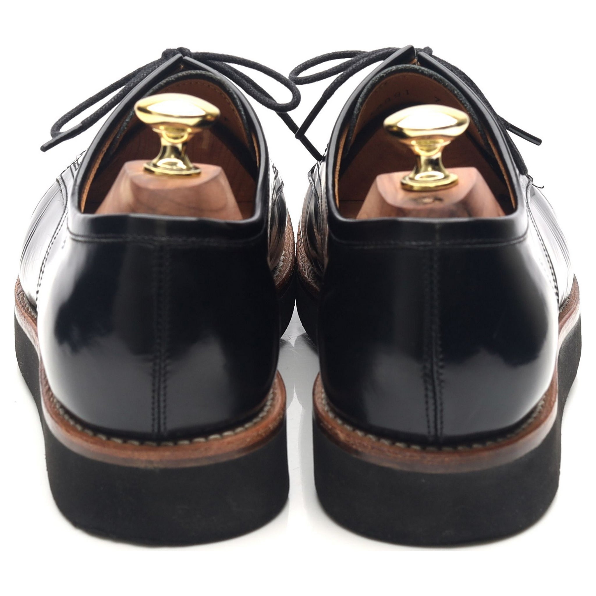 Grenson Lennie derby cuir noir pointure UK 7 semelle gomme