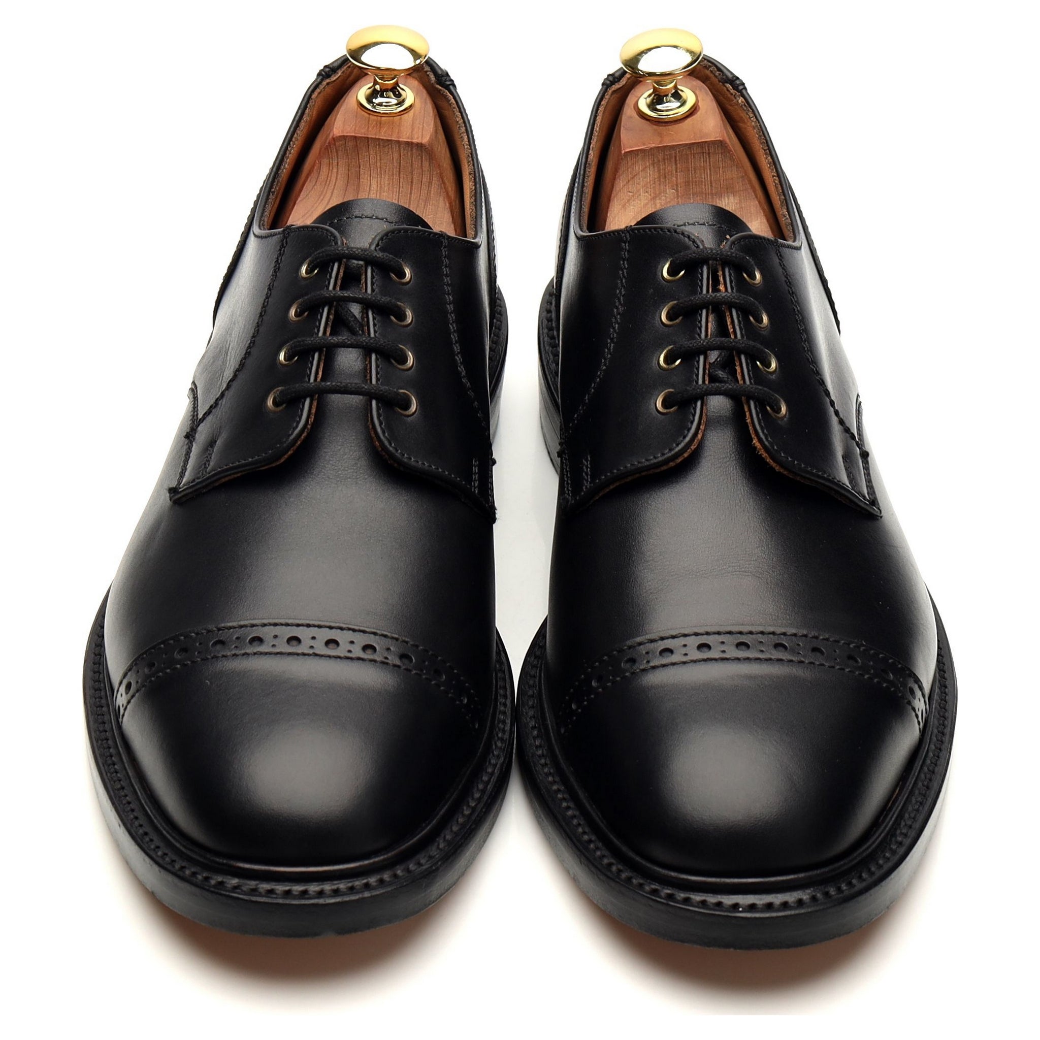 NPS Cap Toe derby cuir noir pointure UK 8 veau