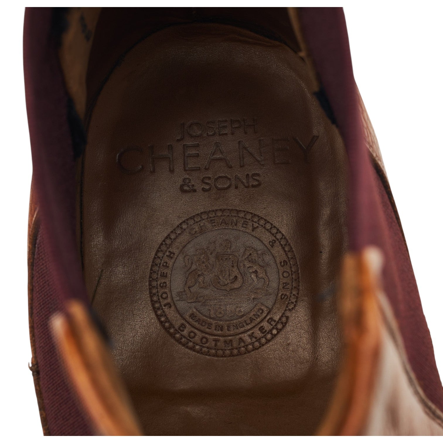Cheaney Barnes bottines chelsea cuir grainé marron UK 9,5