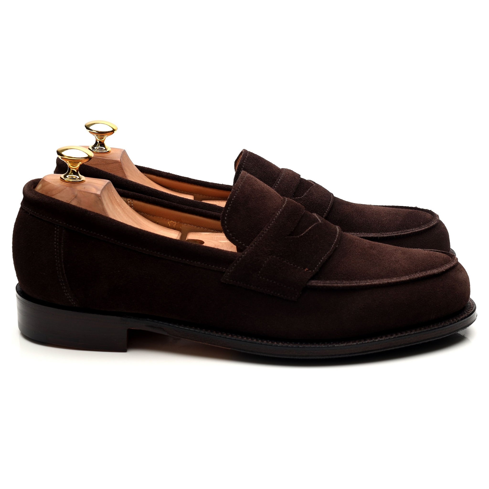 Grenson Epsom mocassins daim marron UK 10