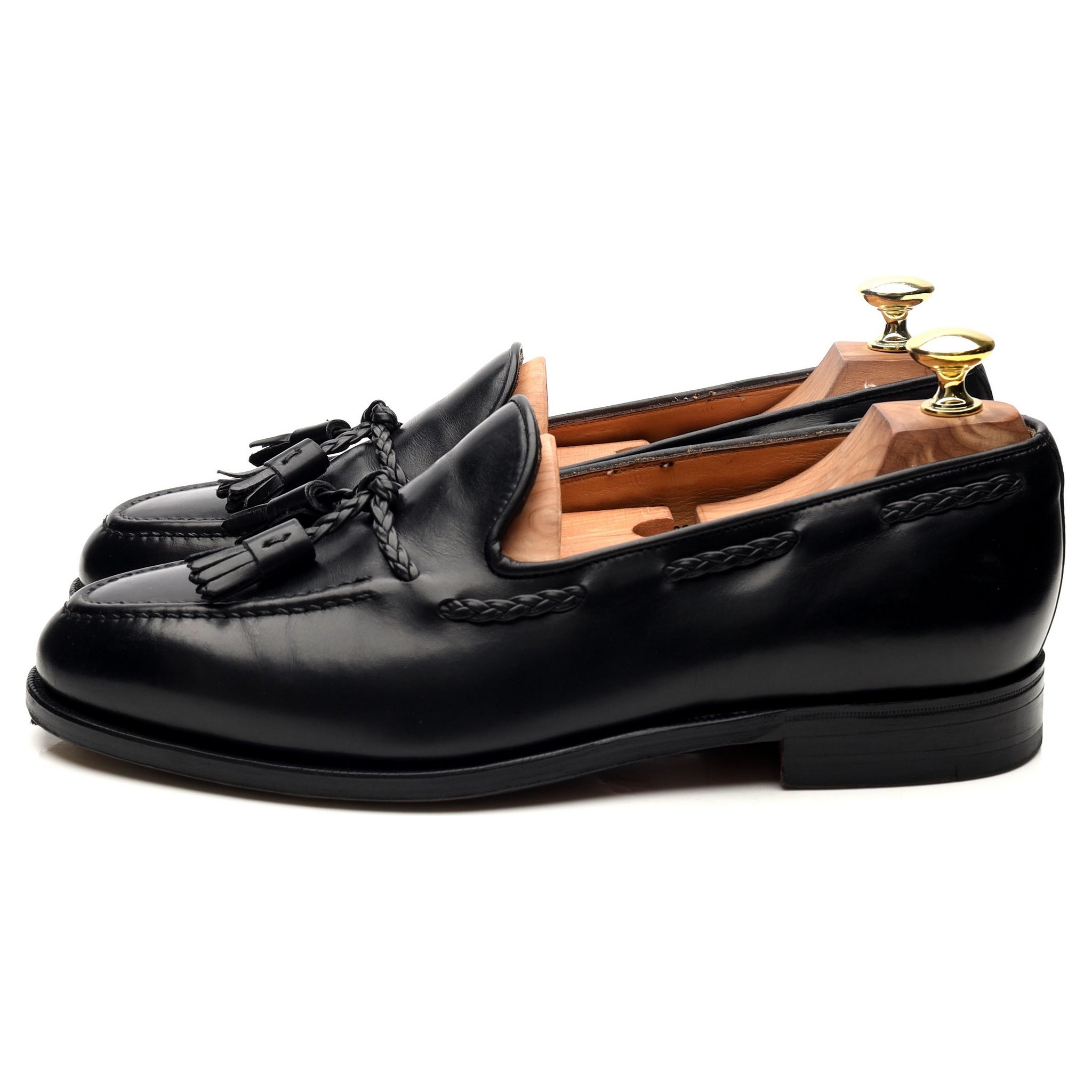 New & Lingwood mocassins cuir noir pointure UK 7,5
