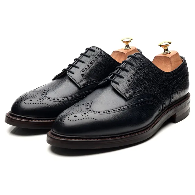 Crockett & Jones Pembroke derby cuir bleu UK 9,5