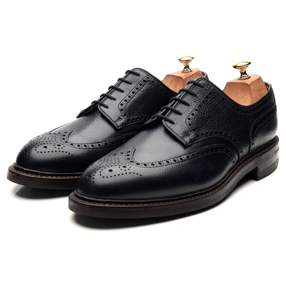 Crockett & Jones Pembroke derby cuir bleu UK 9,5